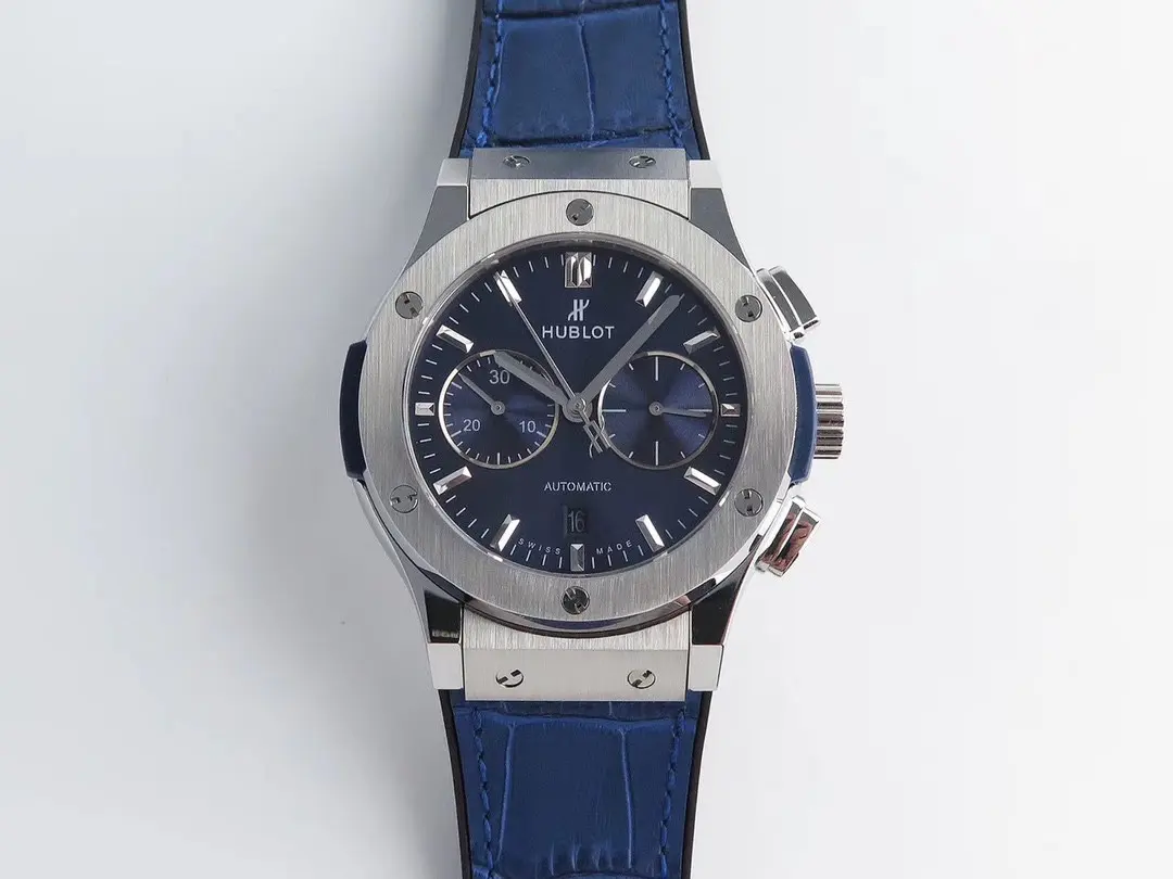 JB Factory HB Hengbao Hublot  Fusion 45mm Blue Leather Strap Automatic Super Clone Watch Refined 5990
