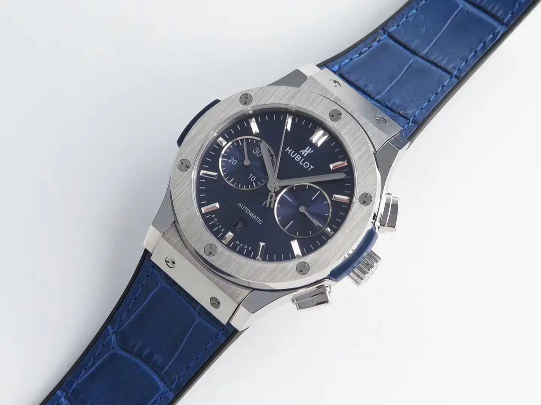 Reliable ZF Factory HB Hengbao Hublot  Fusion 45mm Blue Leather Strap Automatic Super Clone Watch 8284