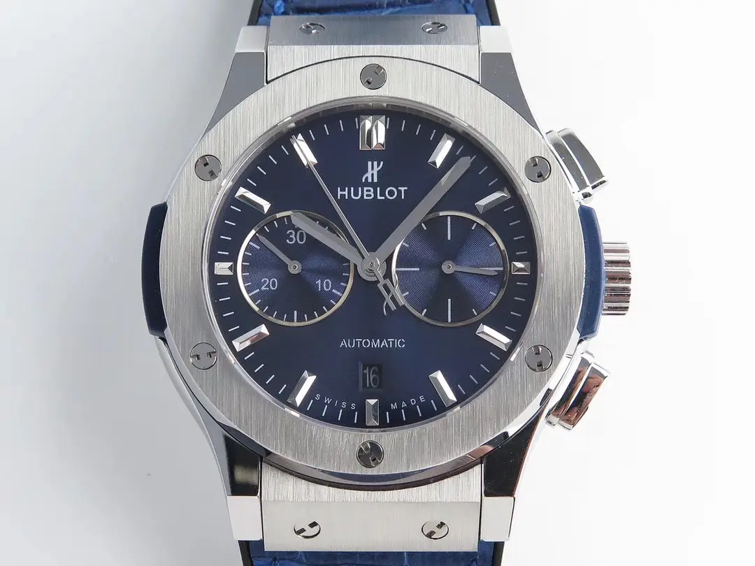Reliable ZF Factory HB Hengbao Hublot  Fusion 45mm Blue Leather Strap Automatic Super Clone Watch 8284
