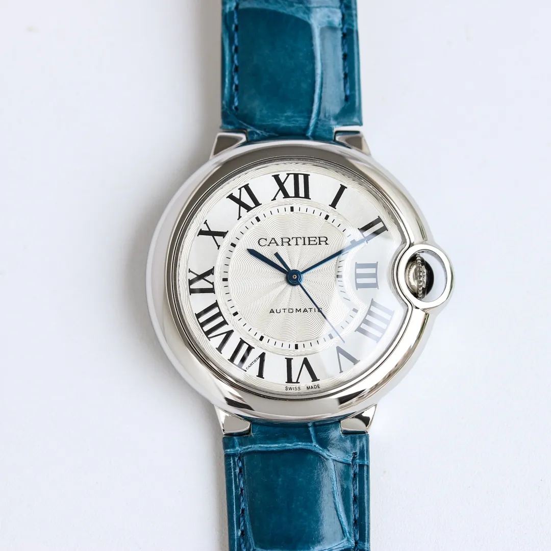 Cartier Ballon Bleu 1450 Purple Leather Replica Watch –  Fake Cartier Timepiece EyeCatching 2746