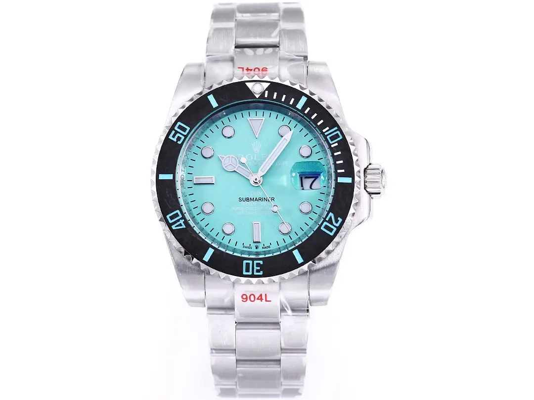 FastDry VS Factory Rolex Submariner PARAKEET Custom Watch – Gradient Green Dial, Carbon Fiber Bezel, Stainless Steel 327