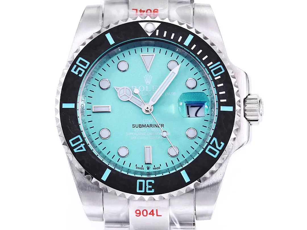 FastDry VS Factory Rolex Submariner PARAKEET Custom Watch – Gradient Green Dial, Carbon Fiber Bezel, Stainless Steel 327
