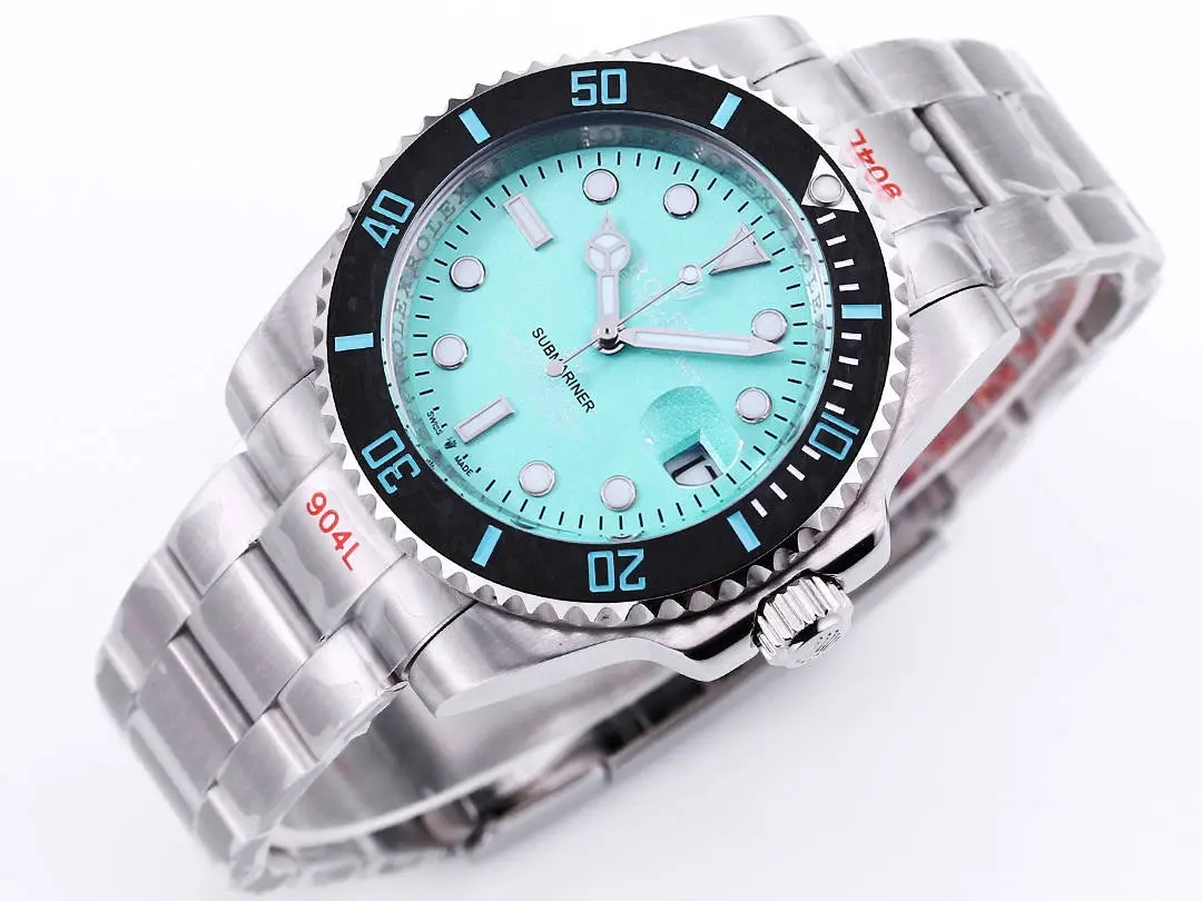 FastDry VS Factory Rolex Submariner PARAKEET Custom Watch – Gradient Green Dial, Carbon Fiber Bezel, Stainless Steel 327