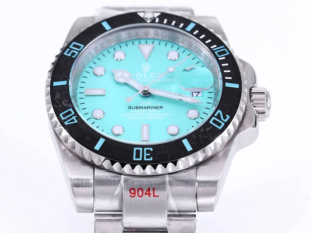 FastDry VS Factory Rolex Submariner PARAKEET Custom Watch – Gradient Green Dial, Carbon Fiber Bezel, Stainless Steel 327