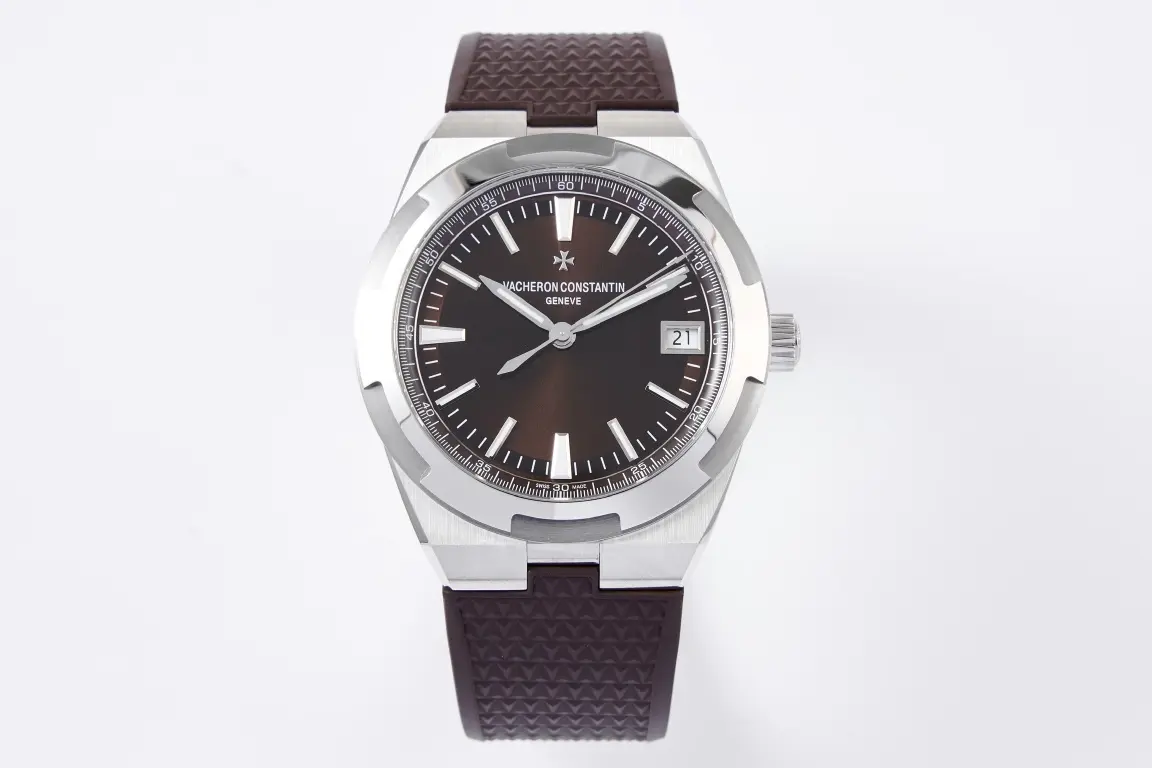 Sporty MKS Factory Vacheron Constantin Overseas 4500V Series – Brown Dial, Rubber Strap, Luxury Steel Super Clone Watch – Best Replica Quality 6697