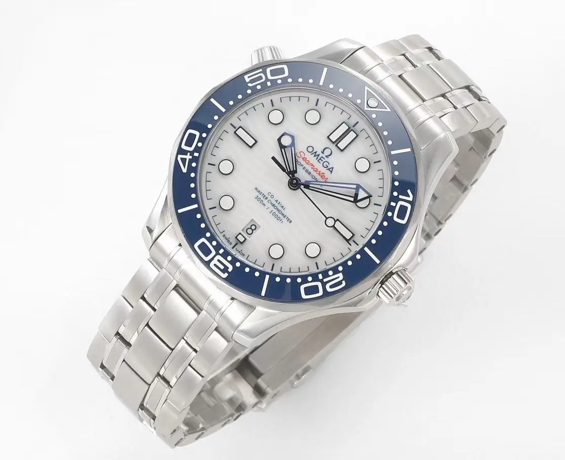 ZF Factory OMEGA Seamaster Planet Ocean 600m Co-Axial Master Chronometer 42mm Diver’s Watch – White Dial, Stainless Steel Bracelet by VSF Watches Brand EasyCare 8342