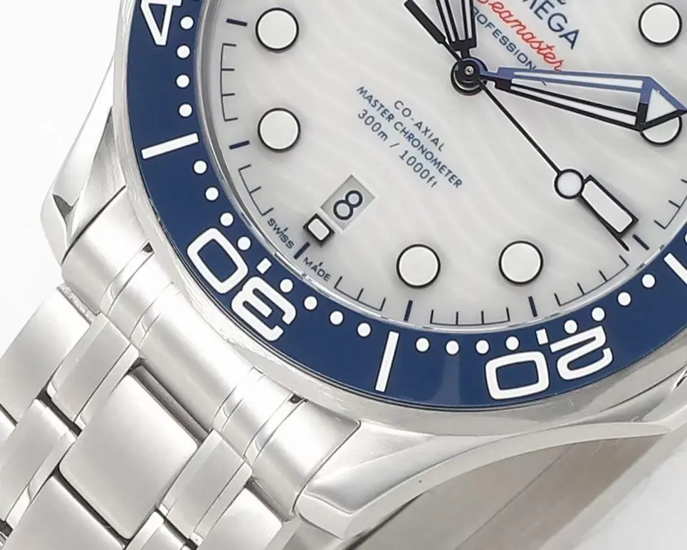 ZF Factory OMEGA Seamaster Planet Ocean 600m Co-Axial Master Chronometer 42mm Diver’s Watch – White Dial, Stainless Steel Bracelet by VSF Watches Brand EasyCare 8342