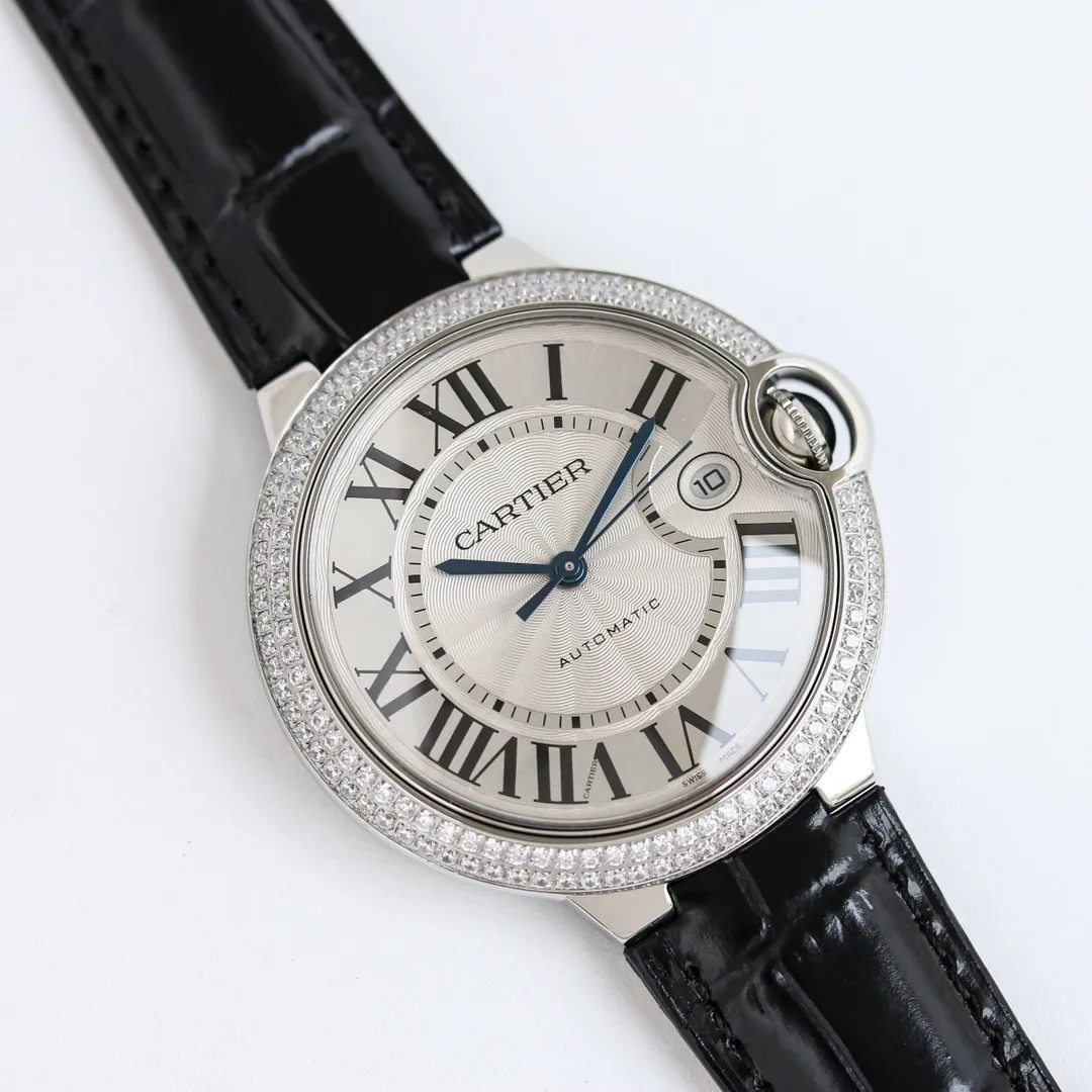 CARTIER Ballon Bleu 40 Automatic Black Leather Replica Watch – High-Quality Fake Cartier Timepiece FastDry 2733
