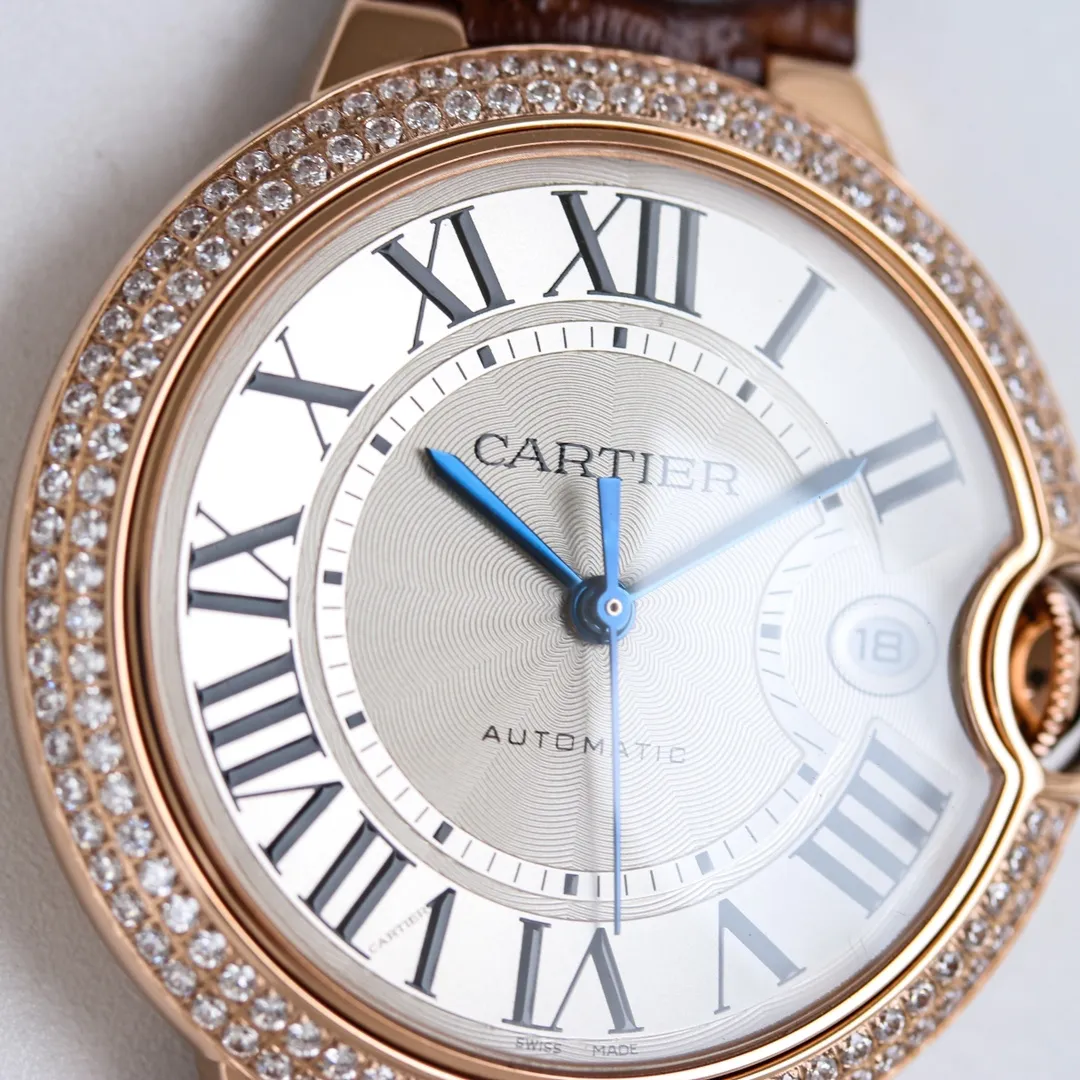 SmartChoice CARTIER Ballon Bleu 40 Automatic Brown Leather Replica Watch – High-Quality Fake Cartier Timepiece 2734
