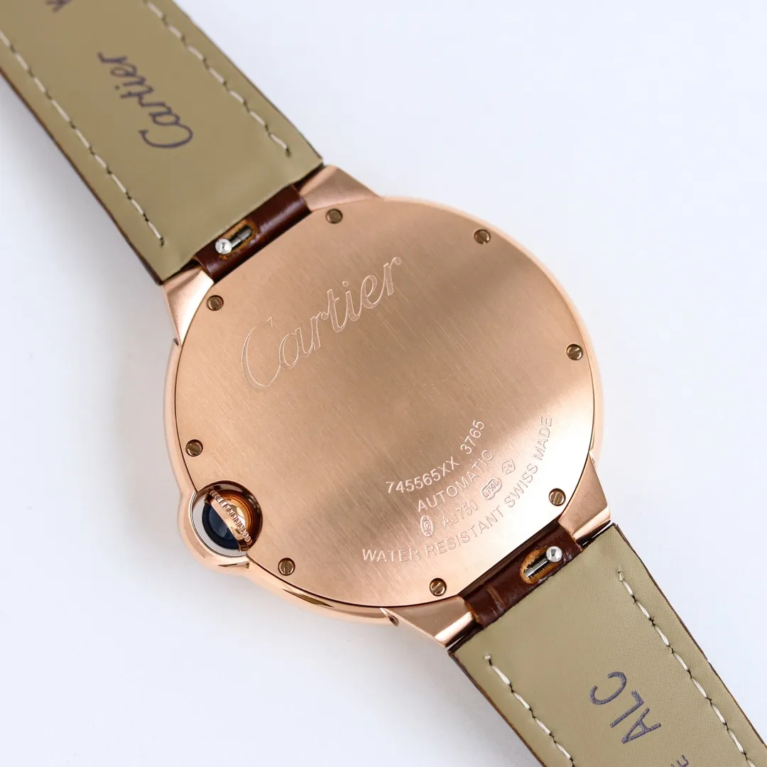 SmartChoice CARTIER Ballon Bleu 40 Automatic Brown Leather Replica Watch – High-Quality Fake Cartier Timepiece 2734