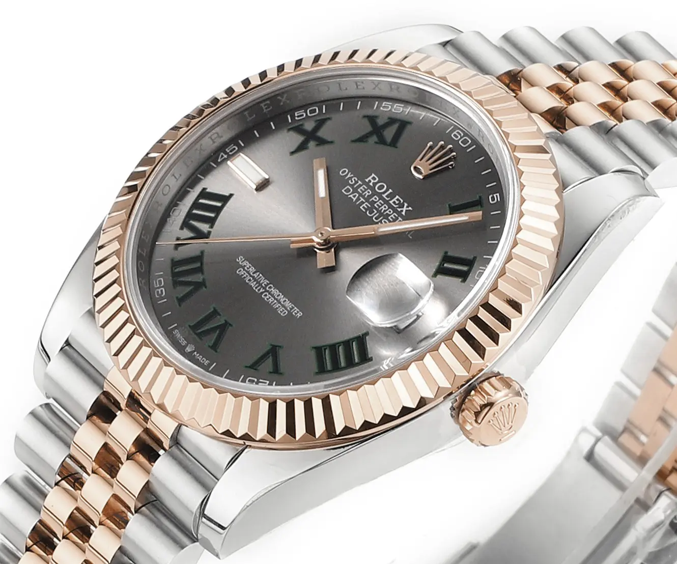 StreetReady Rolex Datejust 41mm Watch – Two-Tone Steel and Rose Gold with Grey Dial – Super Clone 137