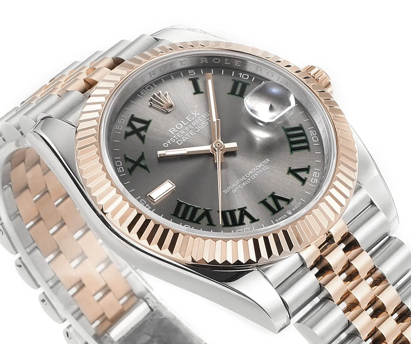 StreetReady Rolex Datejust 41mm Watch – Two-Tone Steel and Rose Gold with Grey Dial – Super Clone 137