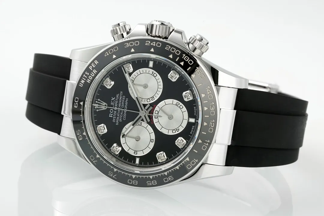 AR Factory Rolex Daytona – Black Dial, Stainless Steel Case, Rubber Strap VSF Watches Chronograph MoistureWicking 4907