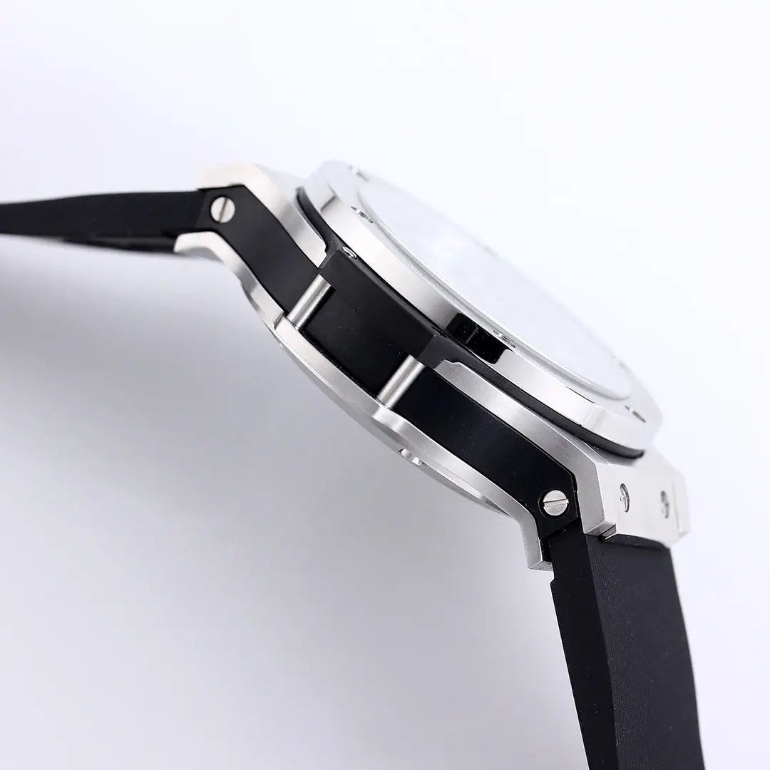 GS Factory Hublot Big Bang 44mm Black Rubber Strap Chronograph Watch – Silver Case | Super Clone Watch EasyCare 5827