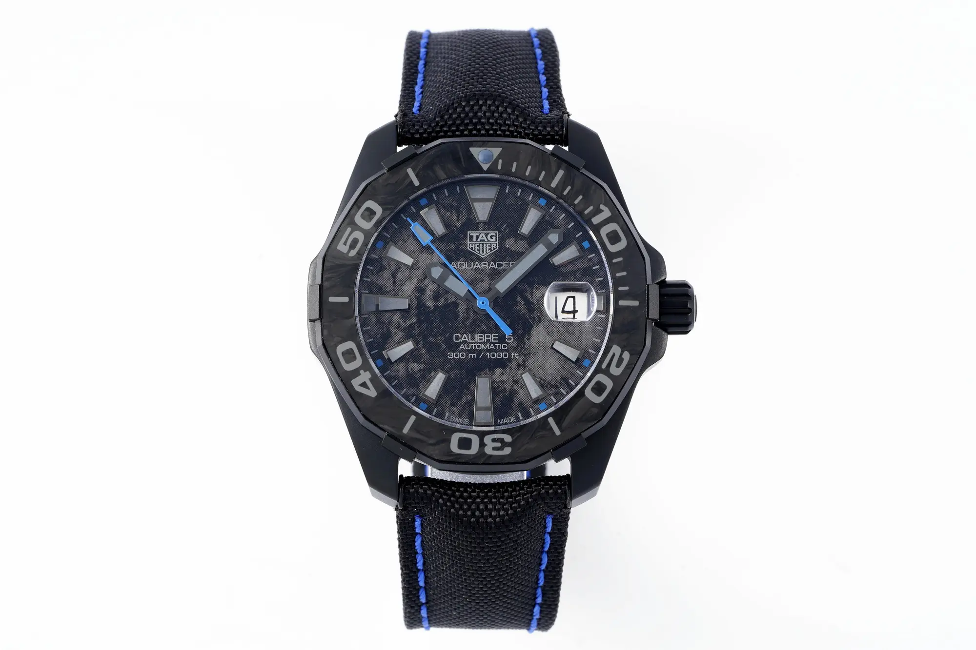 Lightweight XF Factory TAG Heuer Series Watch – Black with Blue Stitching,  & Formal Style, 100m Waterproof, SW200 Movement, Super Clone Replica Design 8218