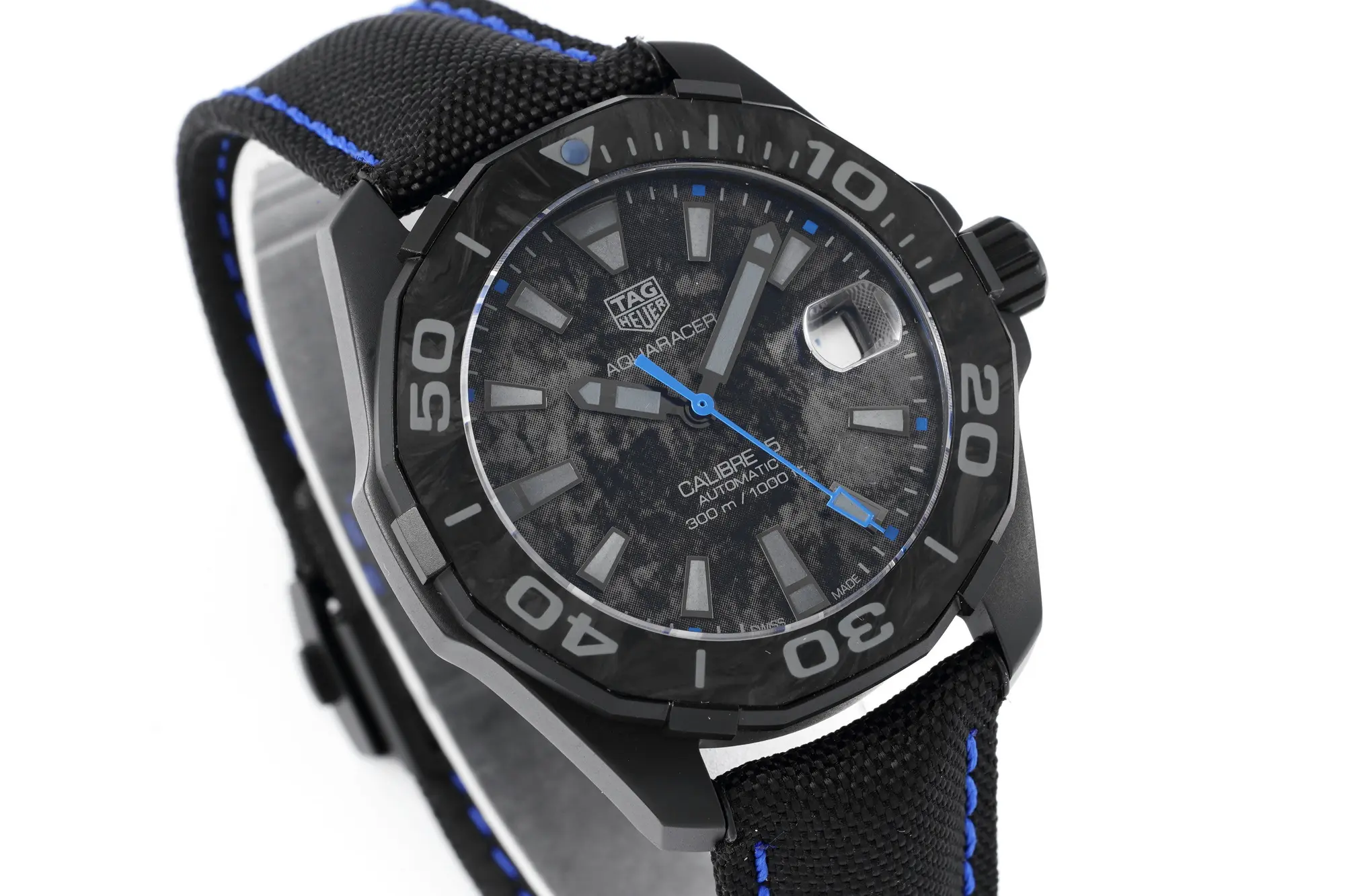 Sophisticated V6 Factory TAG Heuer Series Watch – Black with Blue Stitching,  & Formal Style, 100m Waterproof, SW200 Movement, Super Clone Replica Design 4094