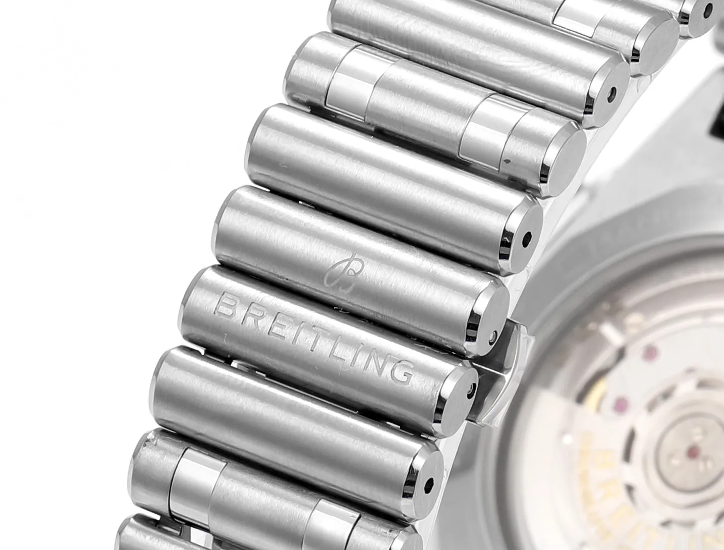 BLS Factory Breitling Super Chronomat B01 Chronograph 44mm Black Dial Stainless Steel Bracelet Watch SmoothTexture 5526