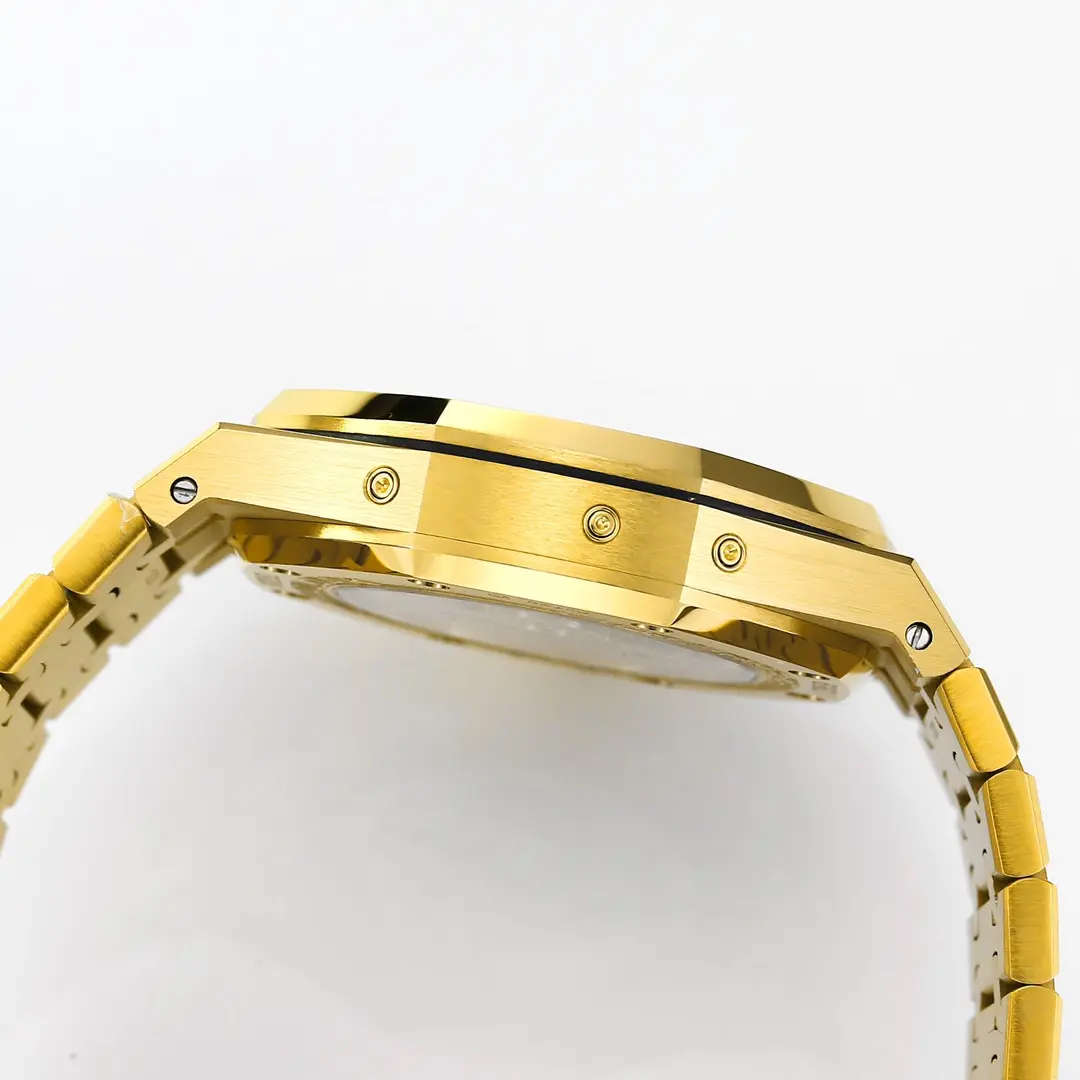 WeatherProof TWA Factory Audemars Piguet Royal Oak Perpetual Calendar Blue Dial Yellow Gold Super Clone Luxury Watch 7813