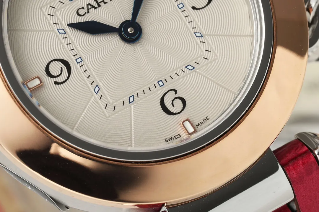 Supportive Cartier Ballon Bleu de Cartier Women’s Watch – Rose Gold & Steel Case, White Dial, Red Leather Strap, Luxury Automatic Timepiece 2820