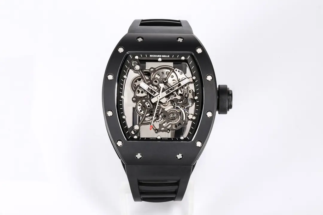 Classic RM Factory Richard Mille RM055 Black Rubber Super Clone Watch –  Replica Richard Mille 7374