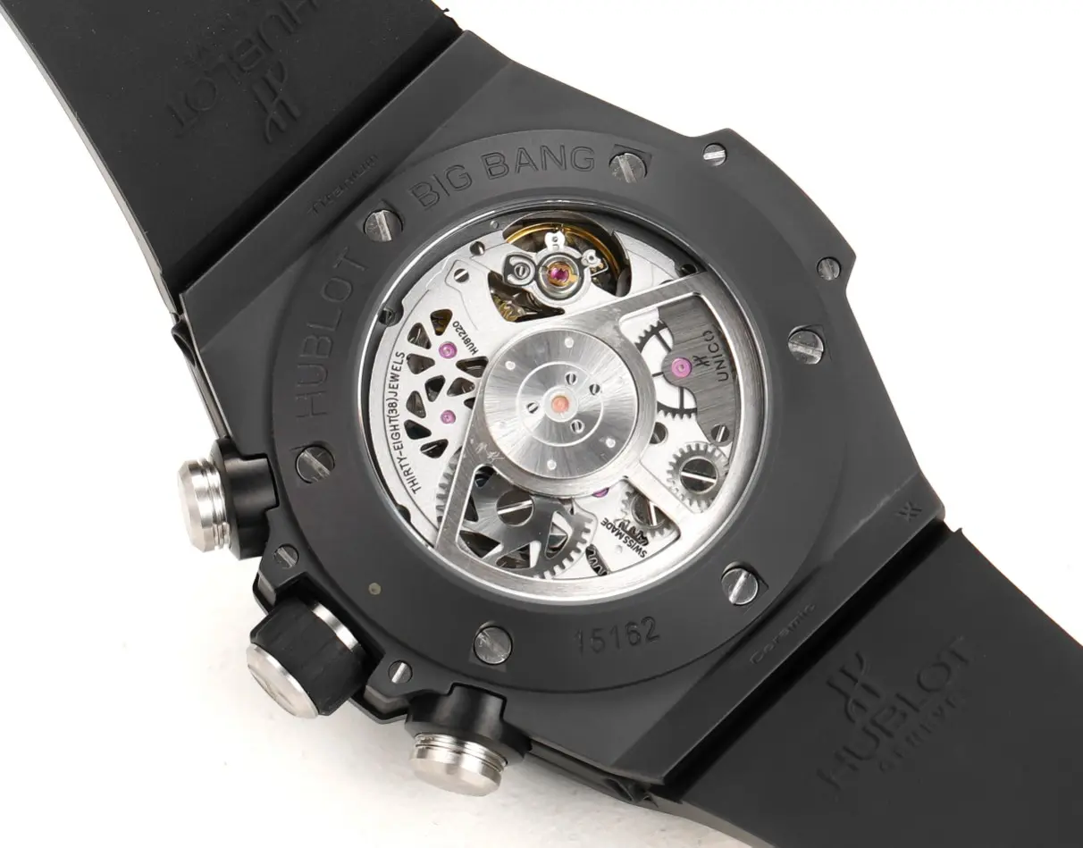 Stretchable ZF Factory Hublot Big Bang Unico  Ceramic Watch – Black with Rubber Strap, 45mm – Super Clone Excellence 1231