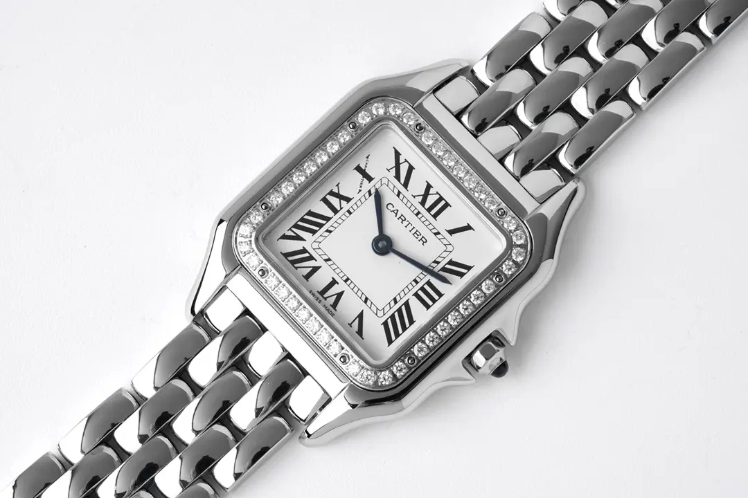 Bold 3K Factory Cartier Panthere de Cartier Watch Silver Steel Small 22MM- Top Quality Replica Watch 2828