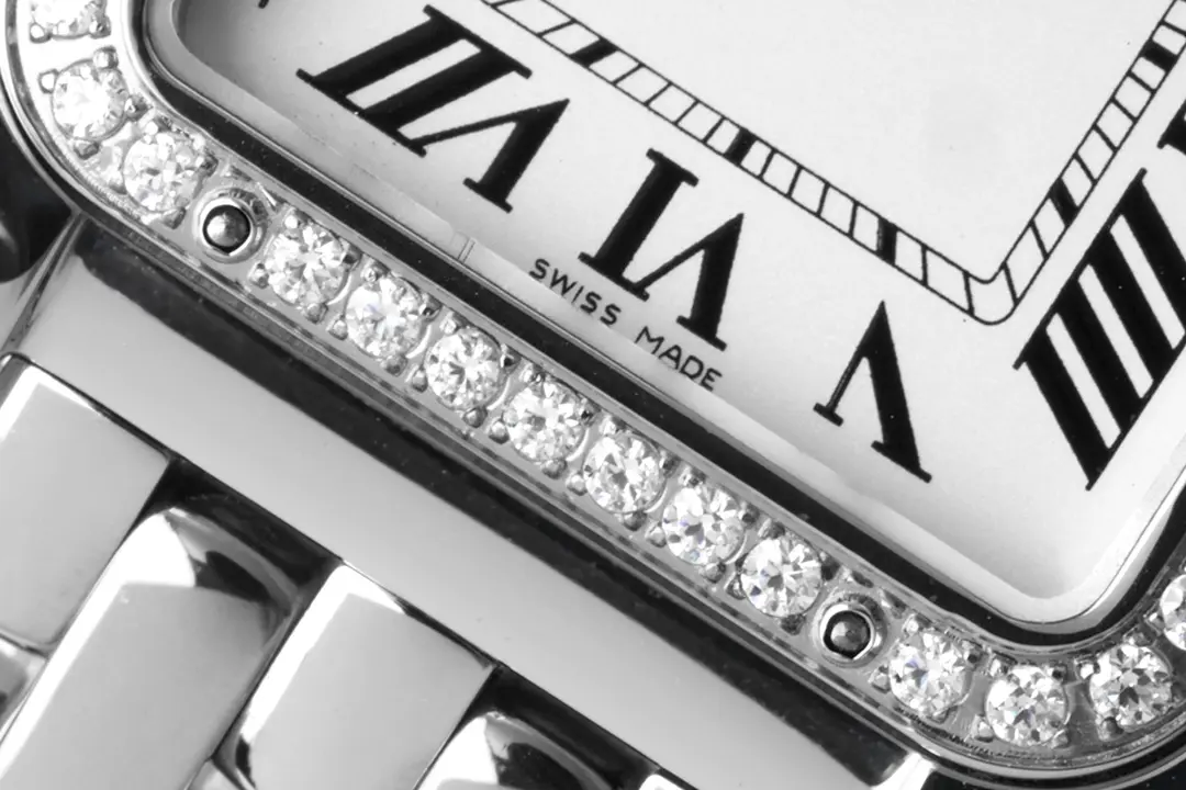 Bold 3K Factory Cartier Panthere de Cartier Watch Silver Steel Small 22MM- Top Quality Replica Watch 2828