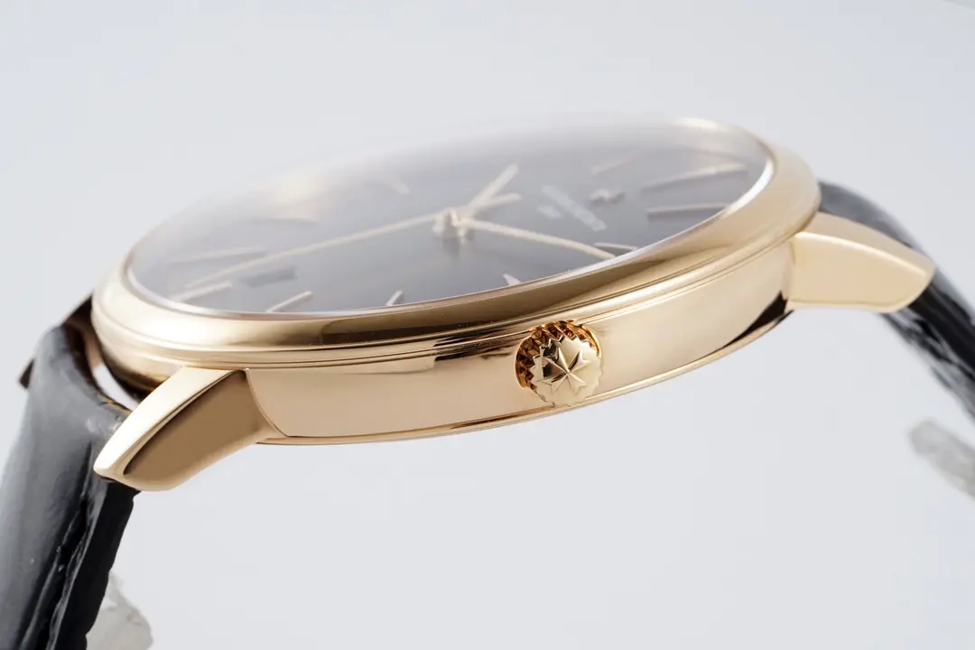 Popular PPF Factory Vacheron Constantin Patrimony 85180 Series Watch – Rose Gold Case, Black Dial, Leather Strap, 40MM, Best Super Clone Quality 7163