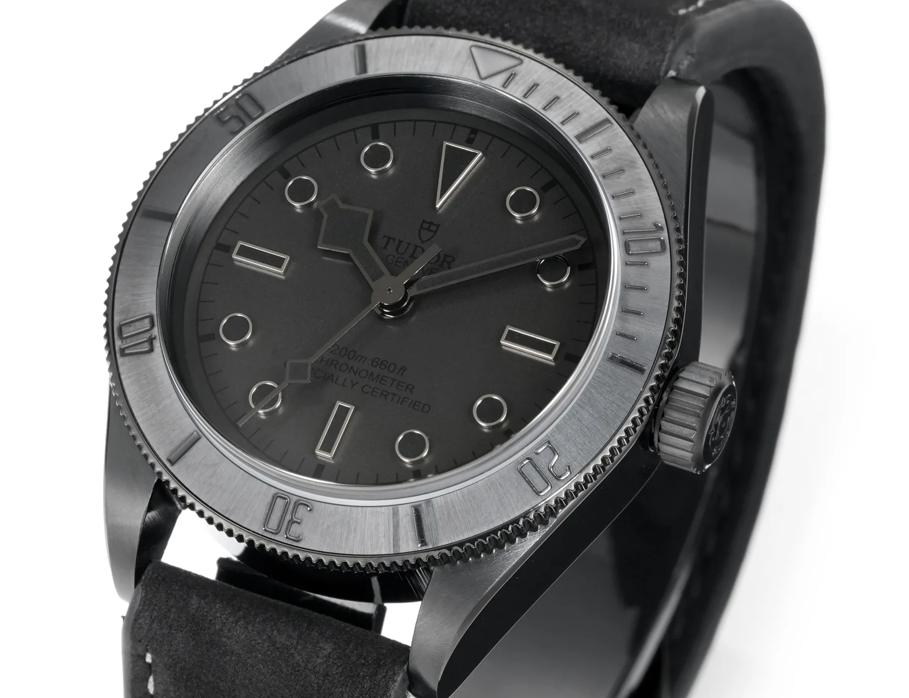 Durable ZF Factory Tudor Black Bay Fifty-Eight Automatic Men’s Dive Watch – Black Dial, Matte Black Bezel, Black Leather Strap 4265