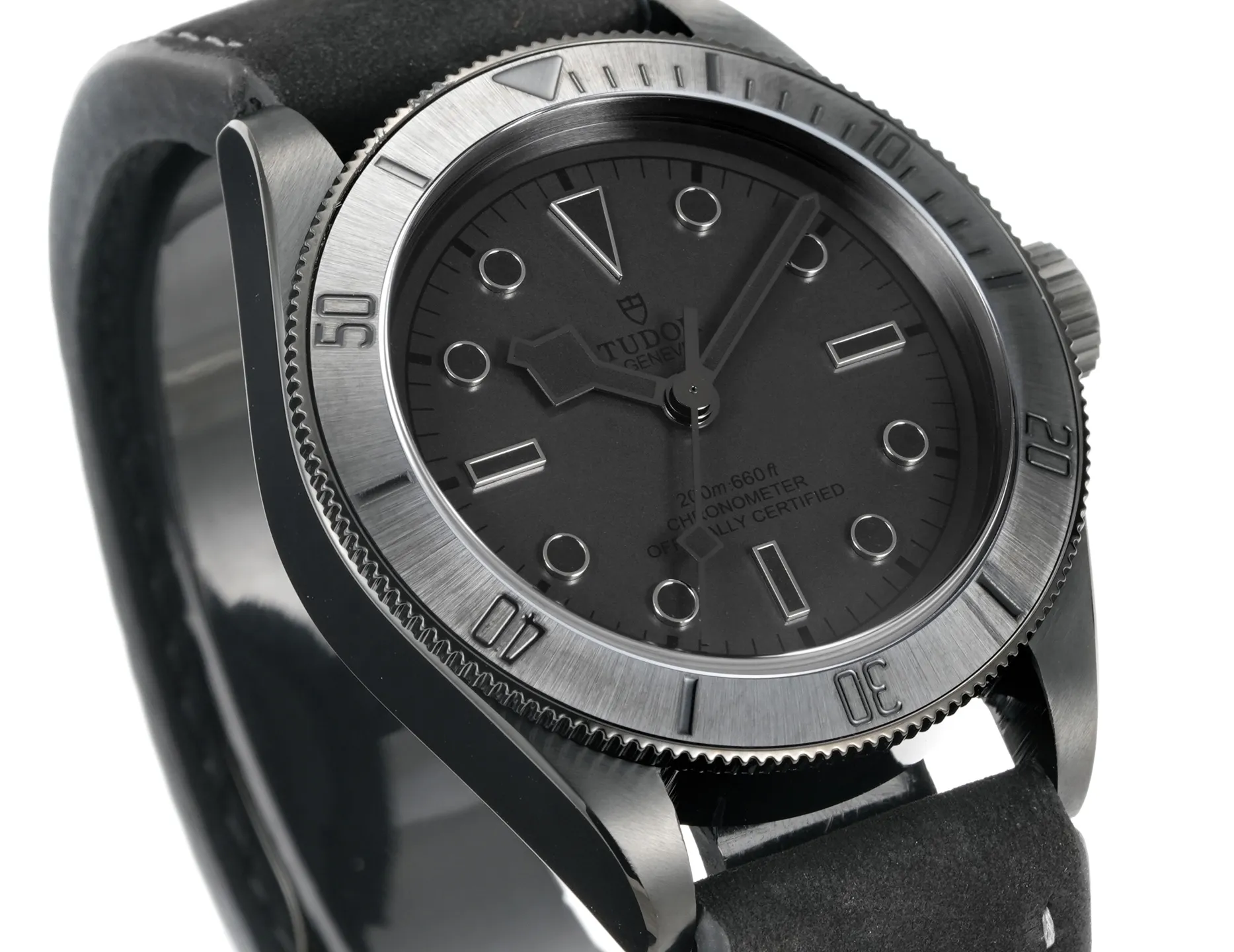 Durable ZF Factory Tudor Black Bay Fifty-Eight Automatic Men’s Dive Watch – Black Dial, Matte Black Bezel, Black Leather Strap 4265