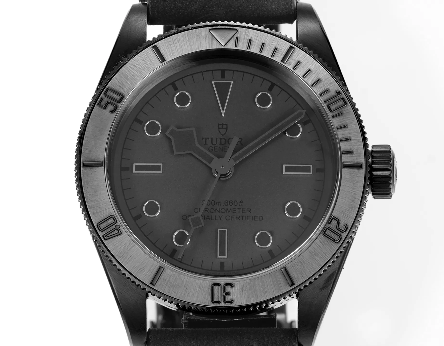 Durable ZF Factory Tudor Black Bay Fifty-Eight Automatic Men’s Dive Watch – Black Dial, Matte Black Bezel, Black Leather Strap 4265