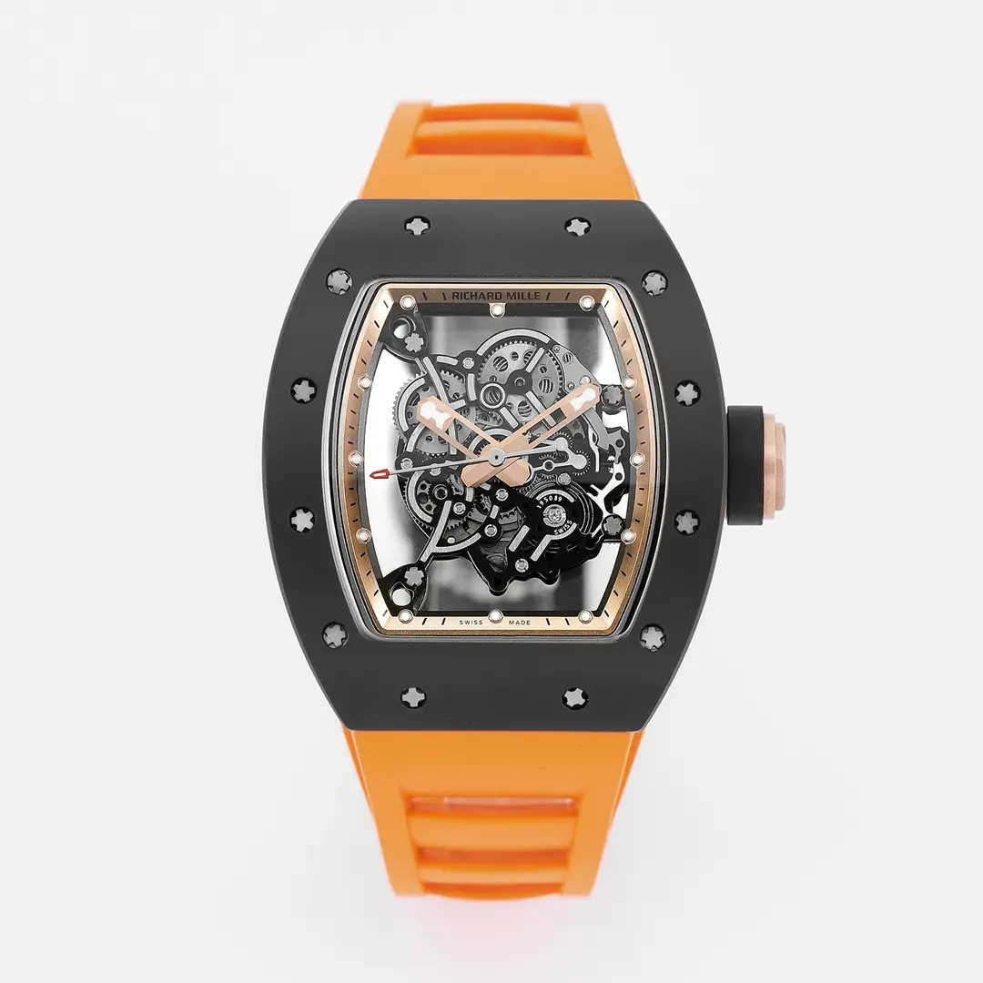 ComfortFit KV Factory Richard Mille Black Ceramic Orange Strap Super Clone Watch –  Replica Richard Mille 6506