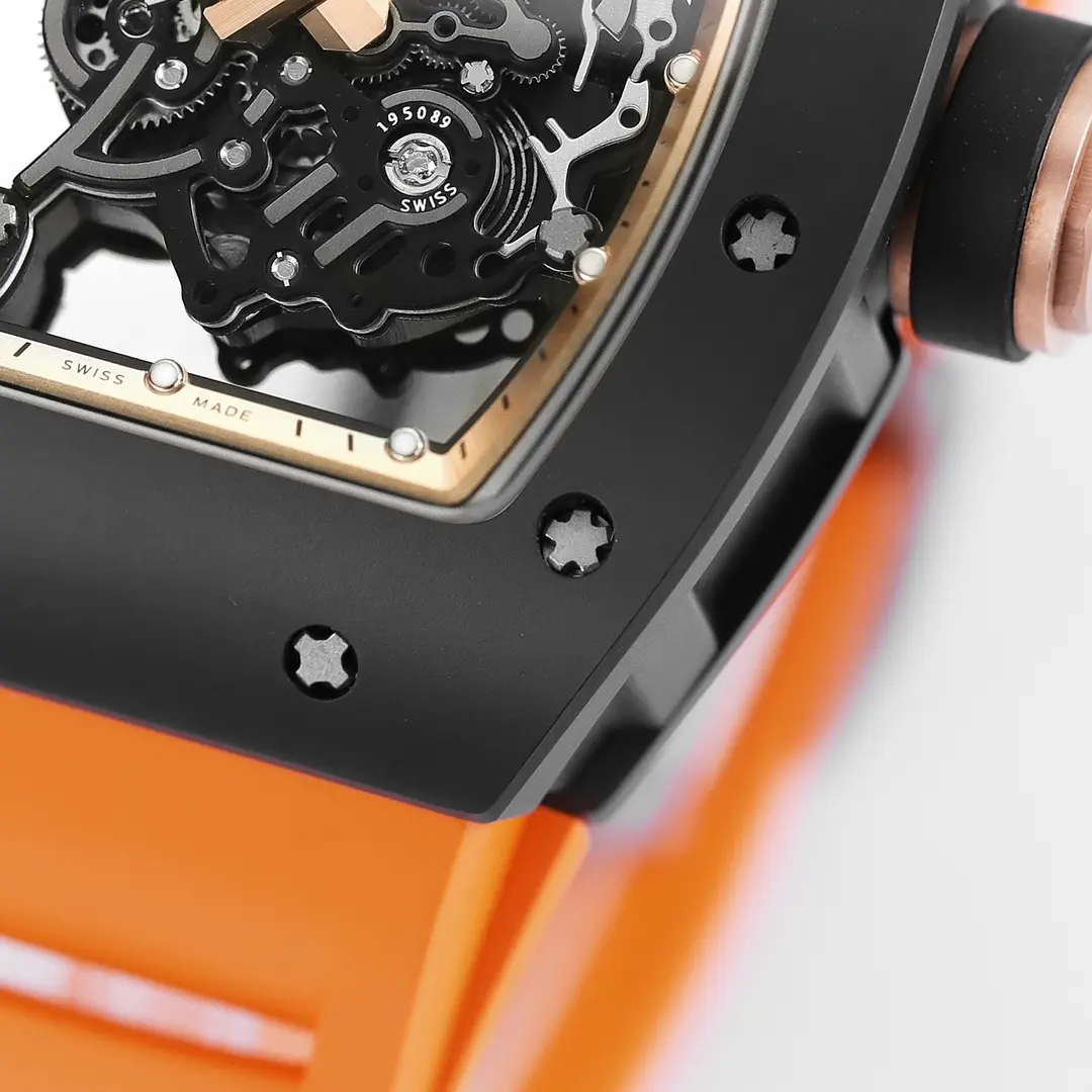 RM Factory Richard Mille Black Ceramic Orange Strap Super Clone Watch –  Replica Richard Mille Chic 7378