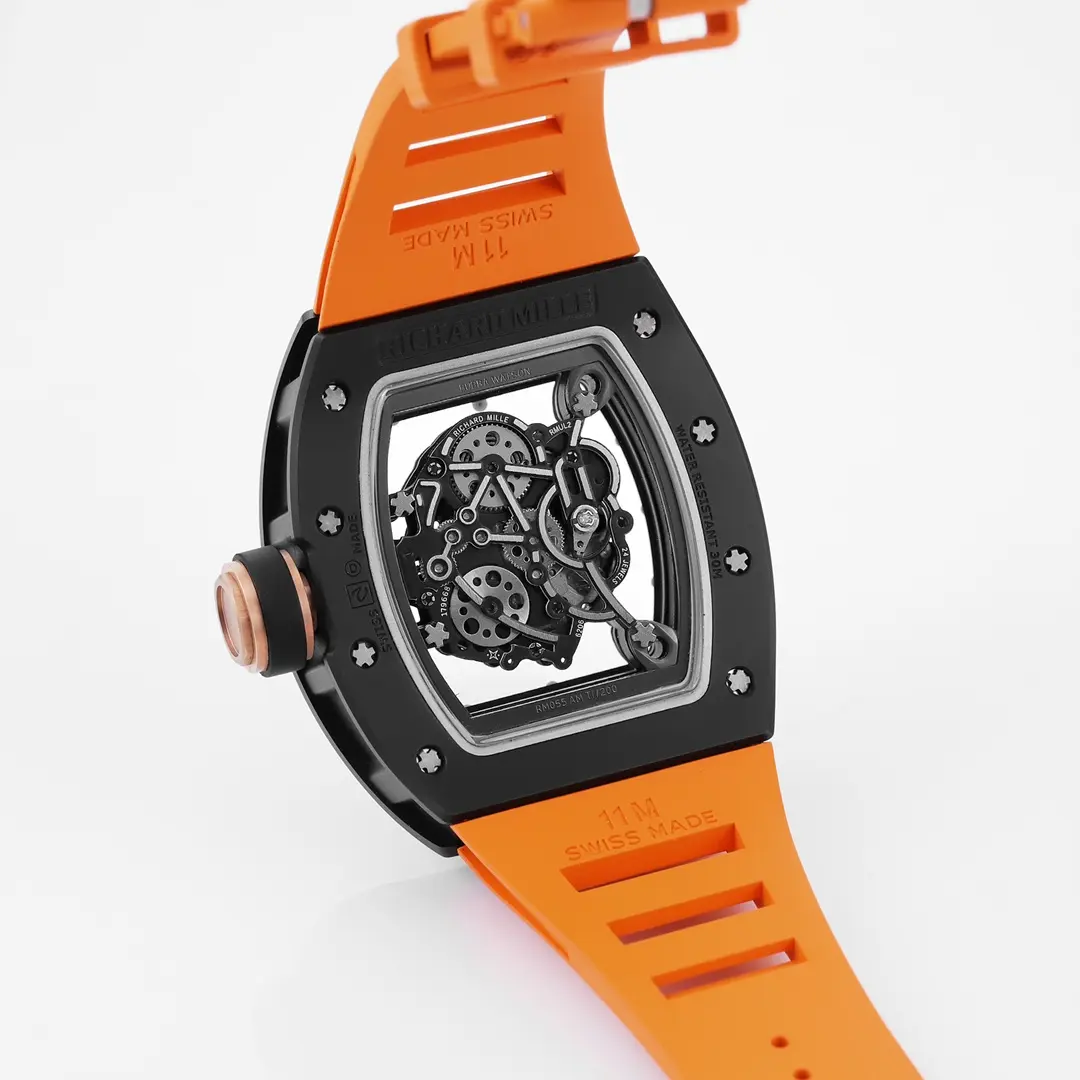 RM Factory Richard Mille Black Ceramic Orange Strap Super Clone Watch –  Replica Richard Mille Chic 7378