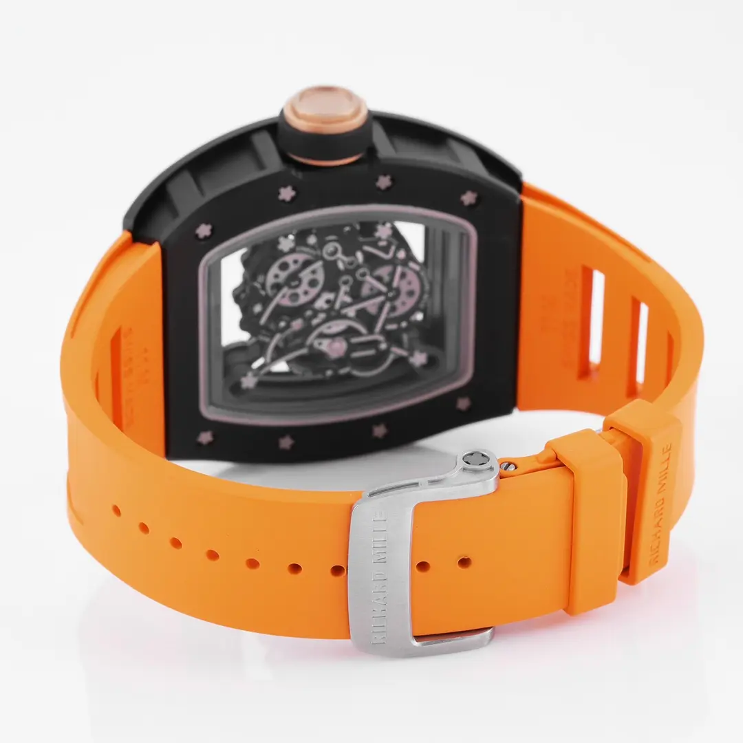 RM Factory Richard Mille Black Ceramic Orange Strap Super Clone Watch –  Replica Richard Mille Chic 7378