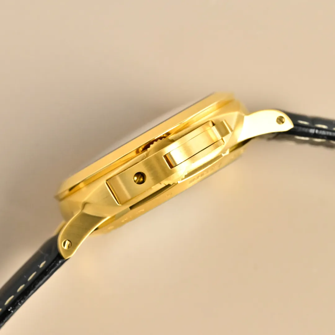 VS Factory Panerai Luminor Marina Automatic Gold Case Black Dial Men’s Watch with Black Alligator Leather Strap Reliable 792
