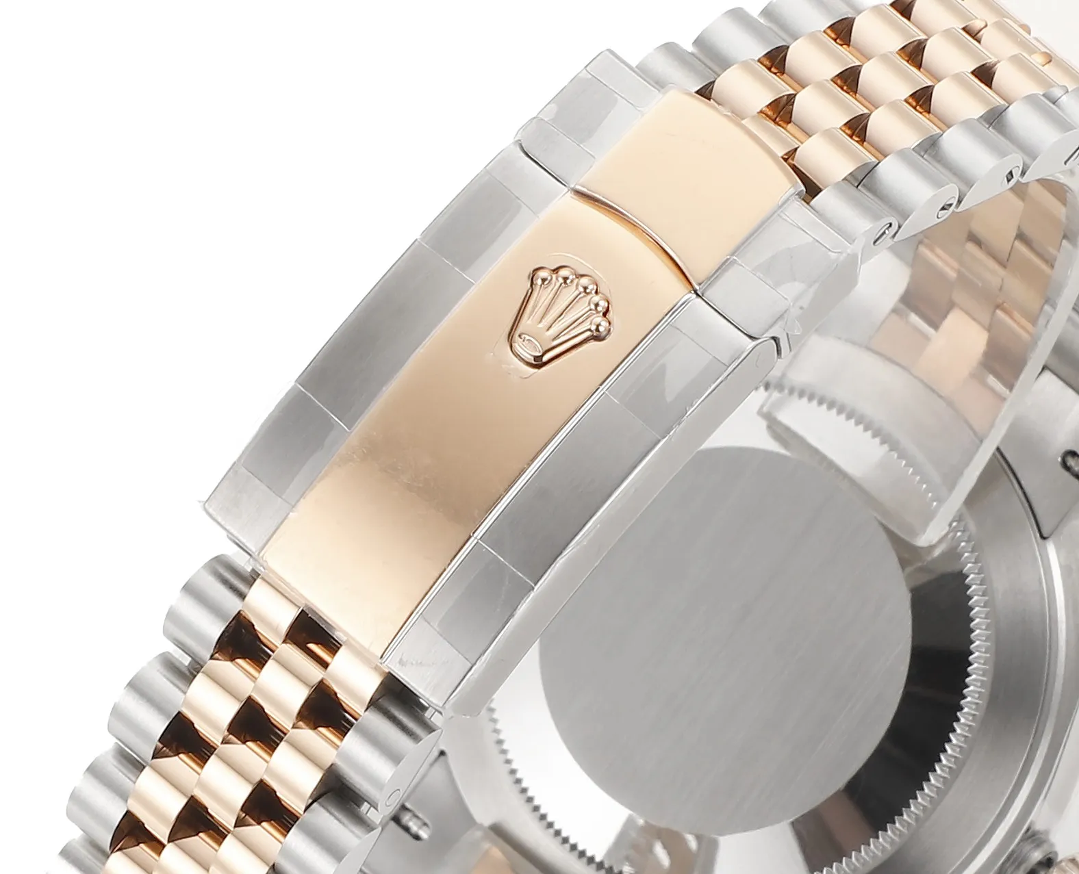 Breathable AR Factory Rolex Datejust 41mm Two-Tone Stainless Steel and Everose Gold Watch with Grey Textured Dial and Jubilee Bracelet 4934