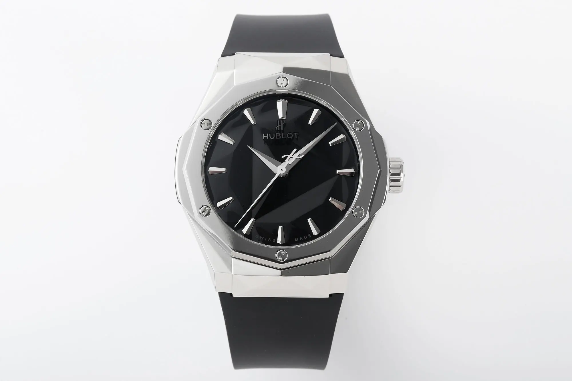 Thermal APS Factory Hublot  Fusion x Richard Orlinski Black Dial Stainless Steel Rubber Strap Super Clone Watch 1349