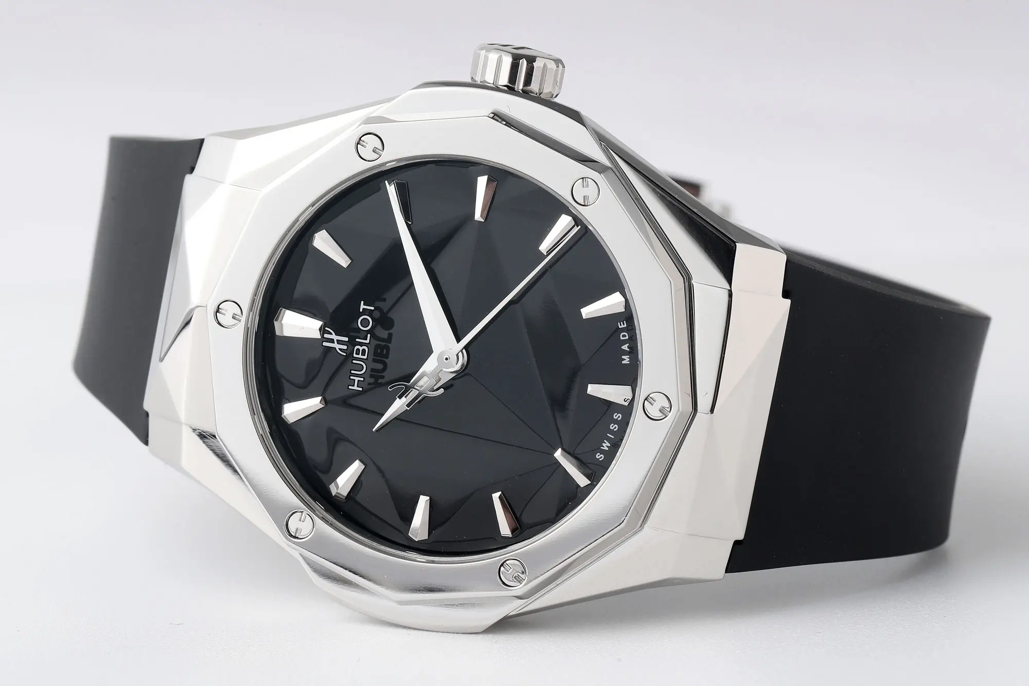 BB Factory Hublot  Fusion x Richard Orlinski Black Dial Stainless Steel Rubber Strap Super Clone Watch Supportive 1348