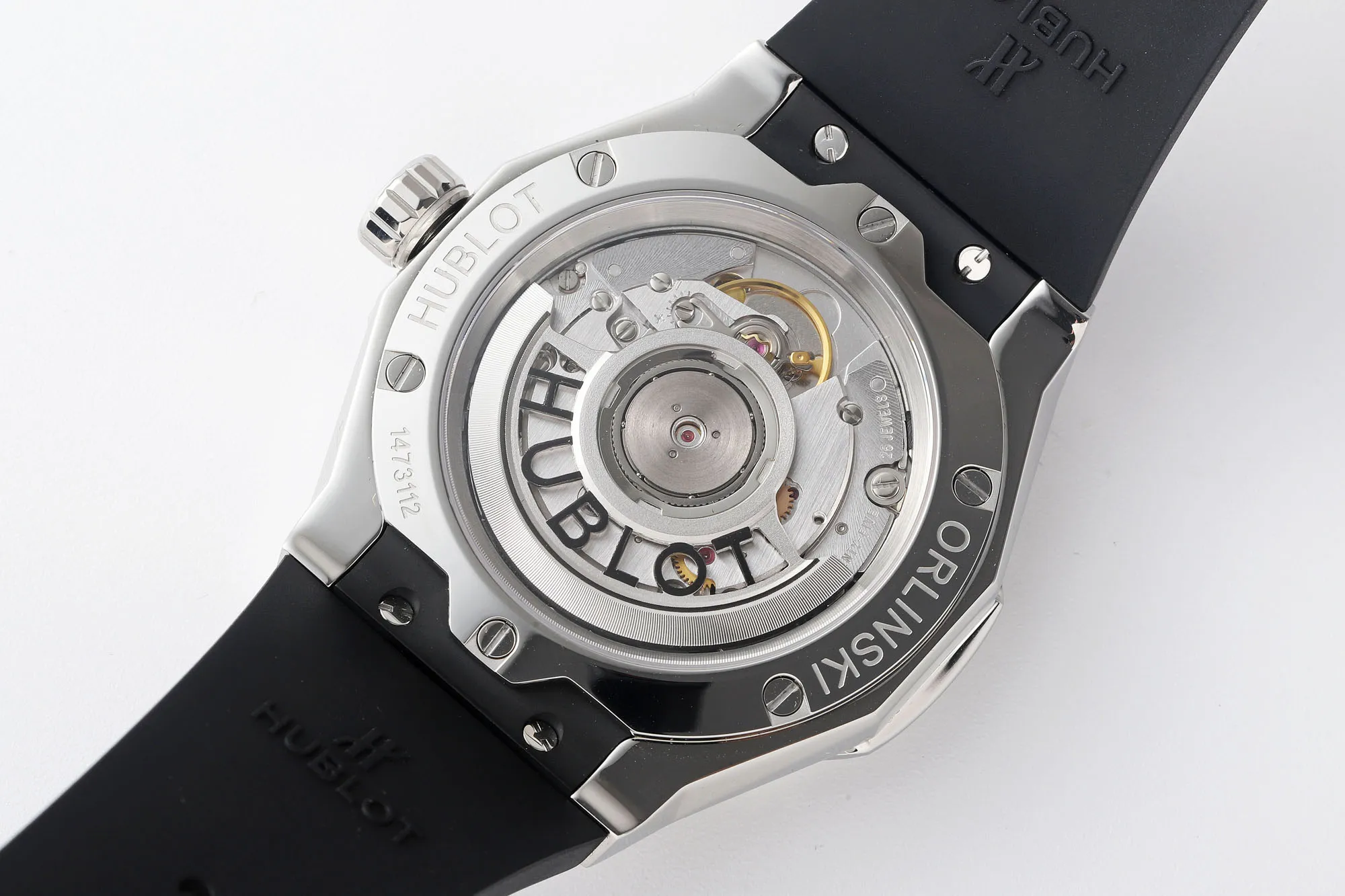 BB Factory Hublot  Fusion x Richard Orlinski Black Dial Stainless Steel Rubber Strap Super Clone Watch Supportive 1348
