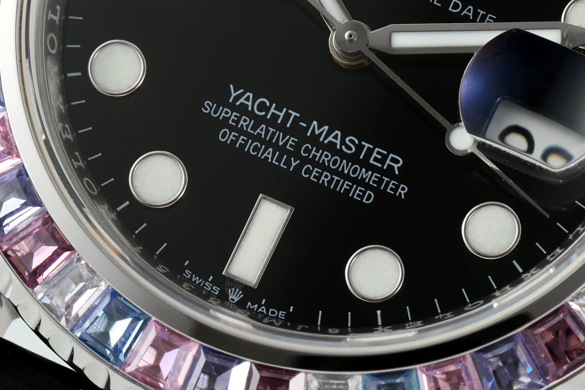 SoftTouch Rolex Yacht-Master “Heavy Edition” – Black Dial with Rainbow Bezel, Rubber Strap &  Quality Craftsmanship 352