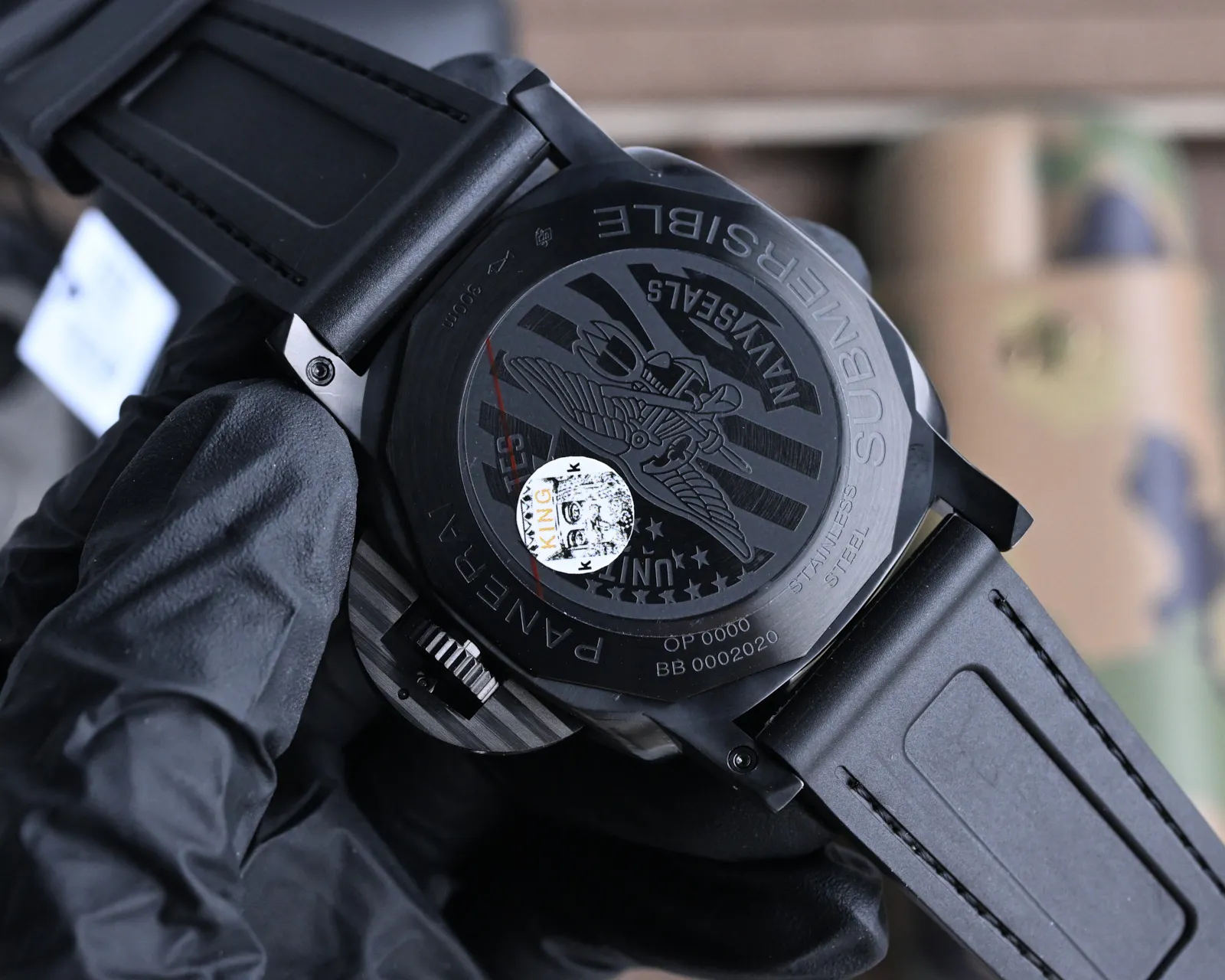 QuickDry VS Factory Panerai Submersible Navy Seals Edition Black Ceramic Case with Camouflage Rubber Strap Automatic Men’s Diver Watch 797