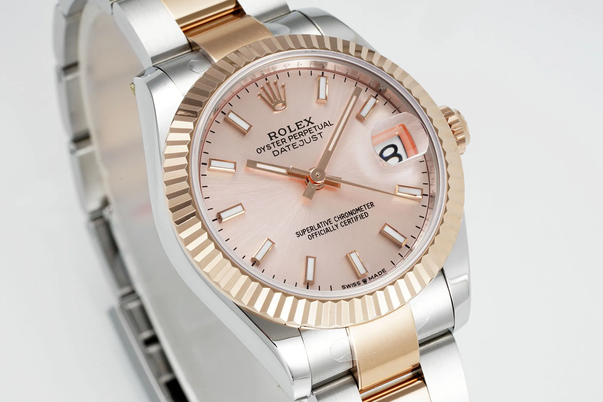 Bold AR Factory Rolex Lady-Datejust 28mm Pink Dial Everose Gold & Stainless Steel Two-Tone Oyster Bracelet Watch 4928