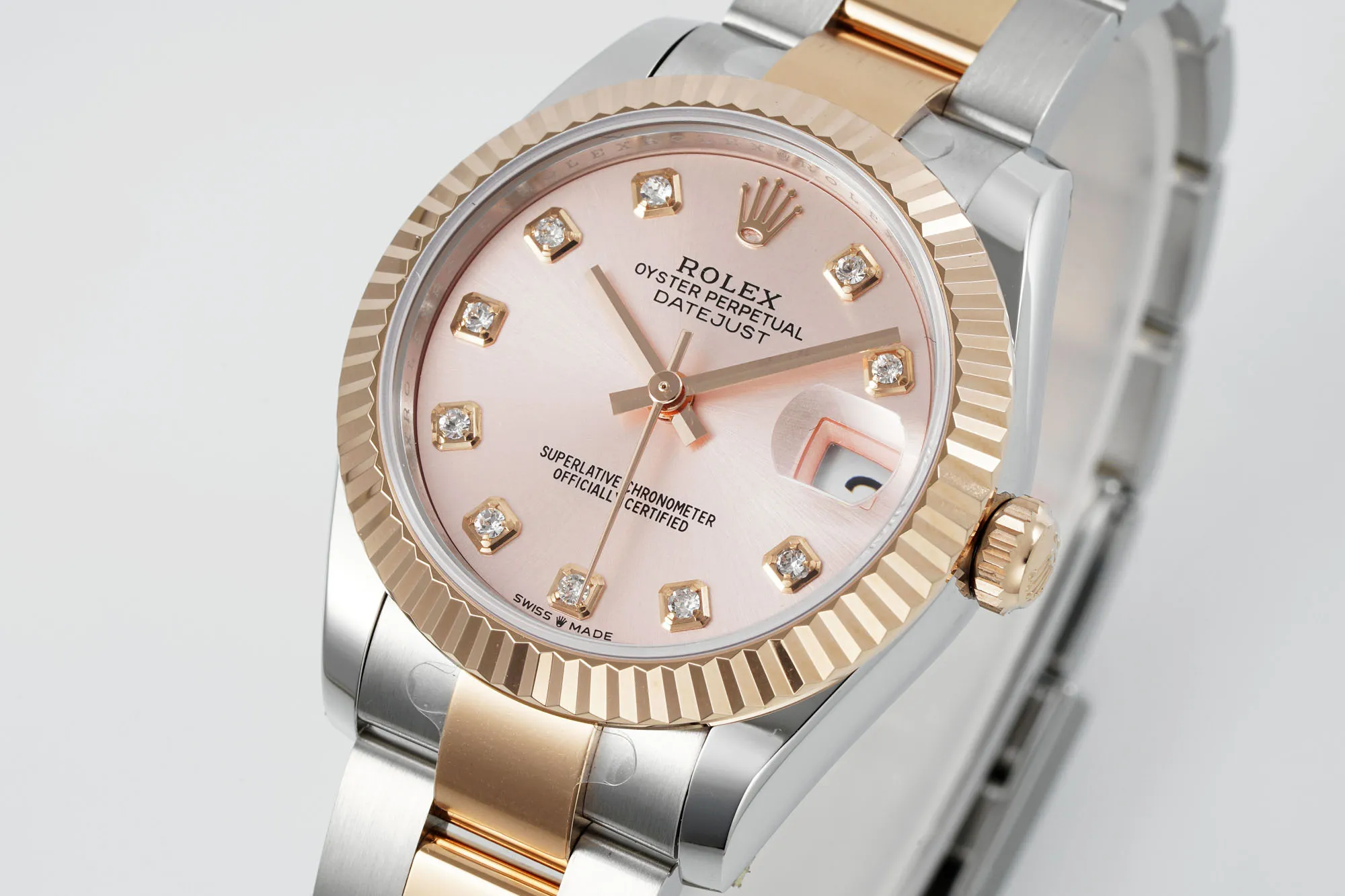 Affordable AR Factory Rolex Datejust 31mm Everose Rolesor Pink Diamond Dial Jubilee Bracelet Luxury Women’s Watch 199
