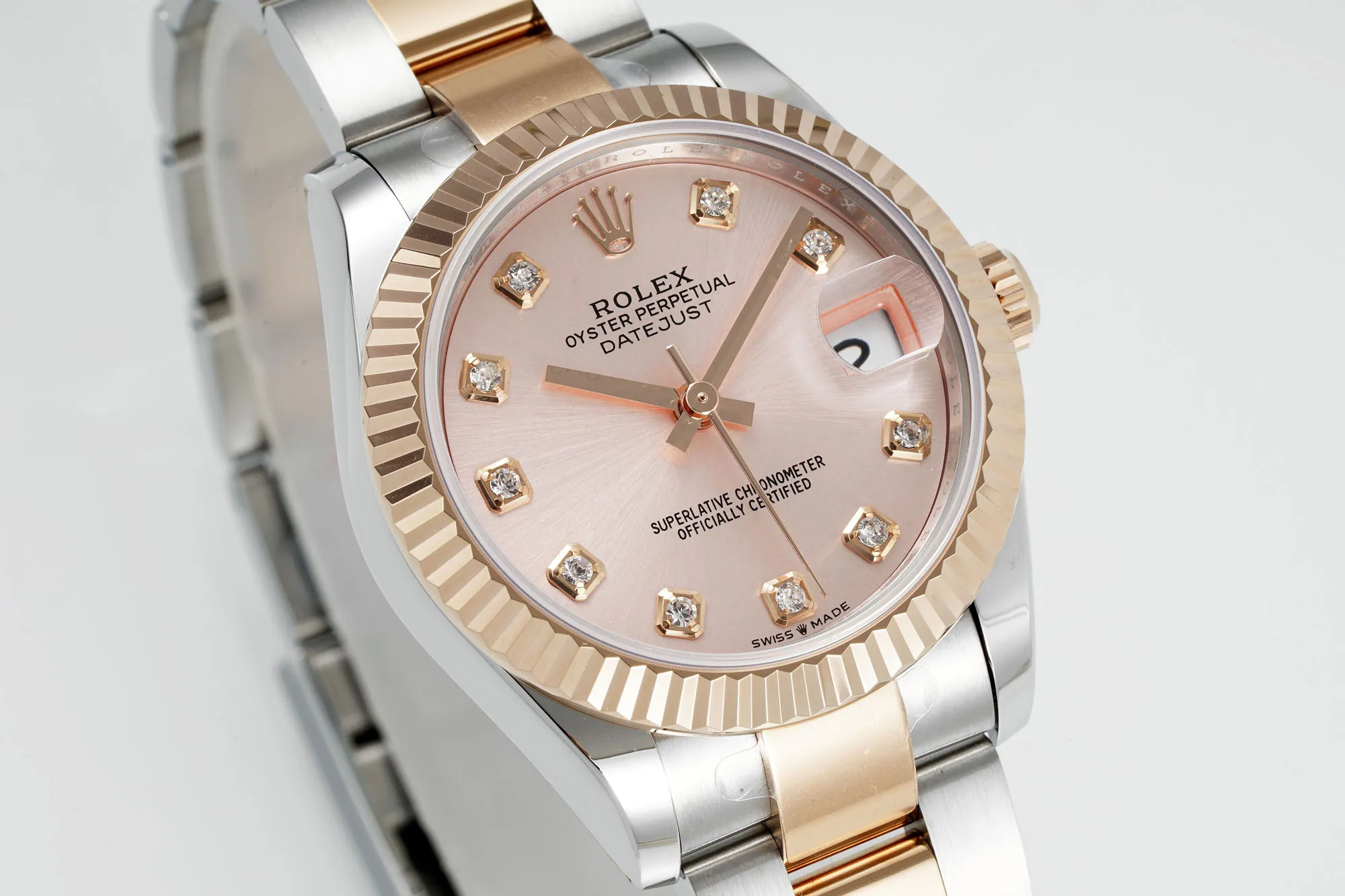 Affordable AR Factory Rolex Datejust 31mm Everose Rolesor Pink Diamond Dial Jubilee Bracelet Luxury Women’s Watch 199