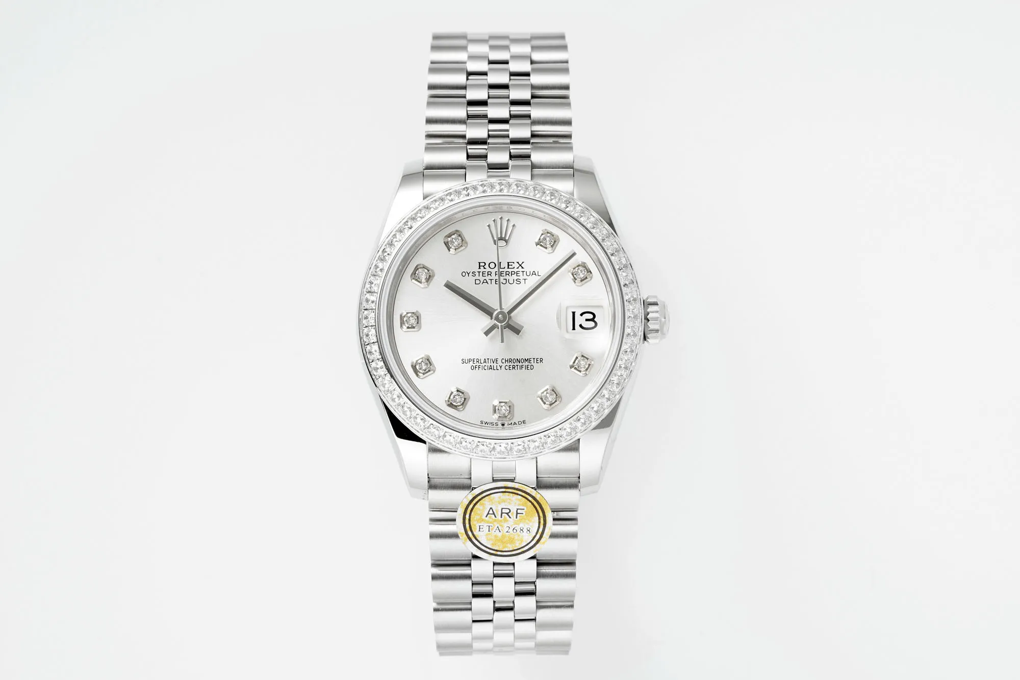 AR Factory Rolex Datejust 31mm Stainless Steel White Dial Diamond Bezel Jubilee Bracelet Women’s Watch Durable 246