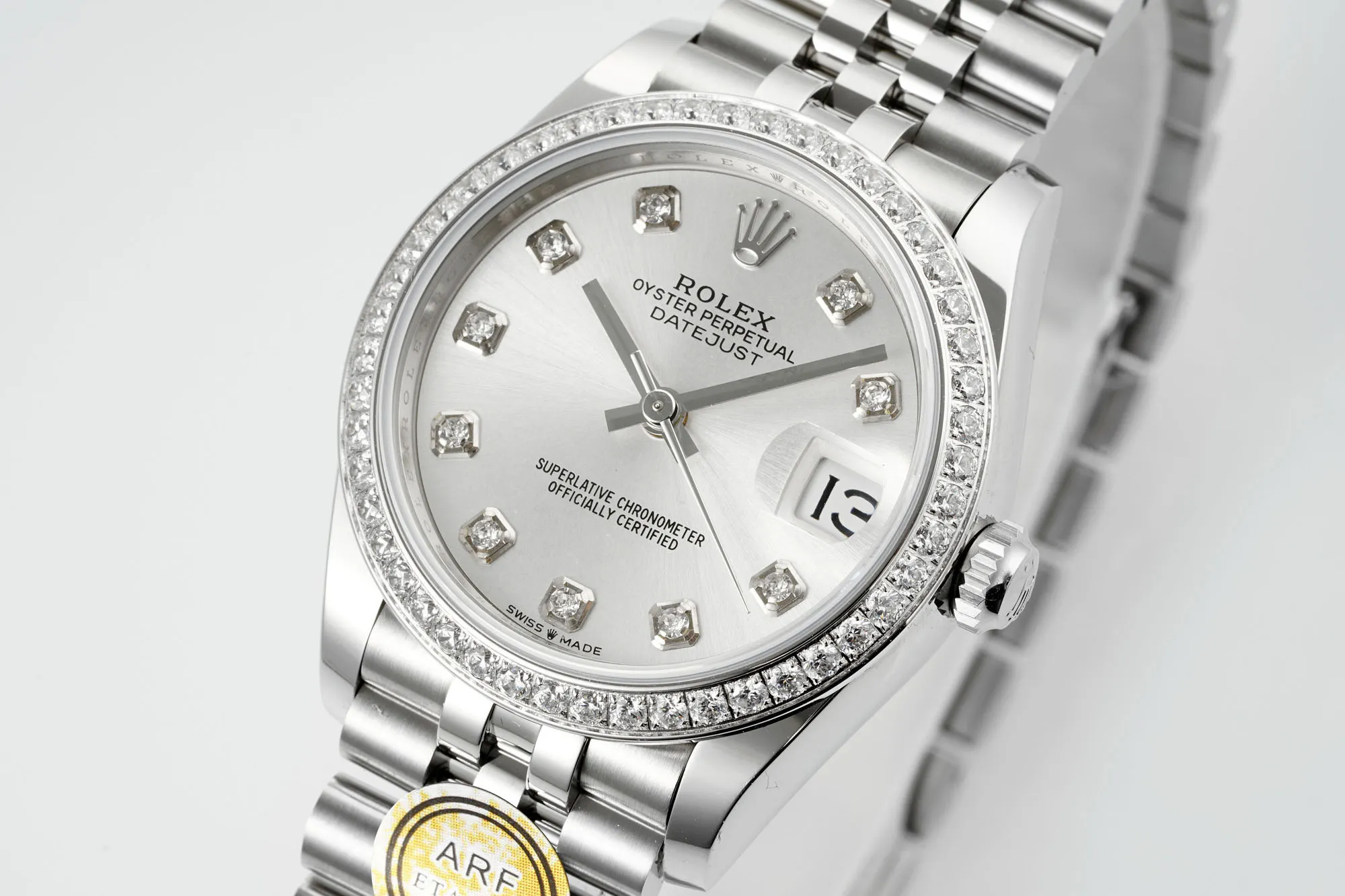AR Factory Rolex Datejust 31mm Stainless Steel White Dial Diamond Bezel Jubilee Bracelet Women’s Watch Durable 246
