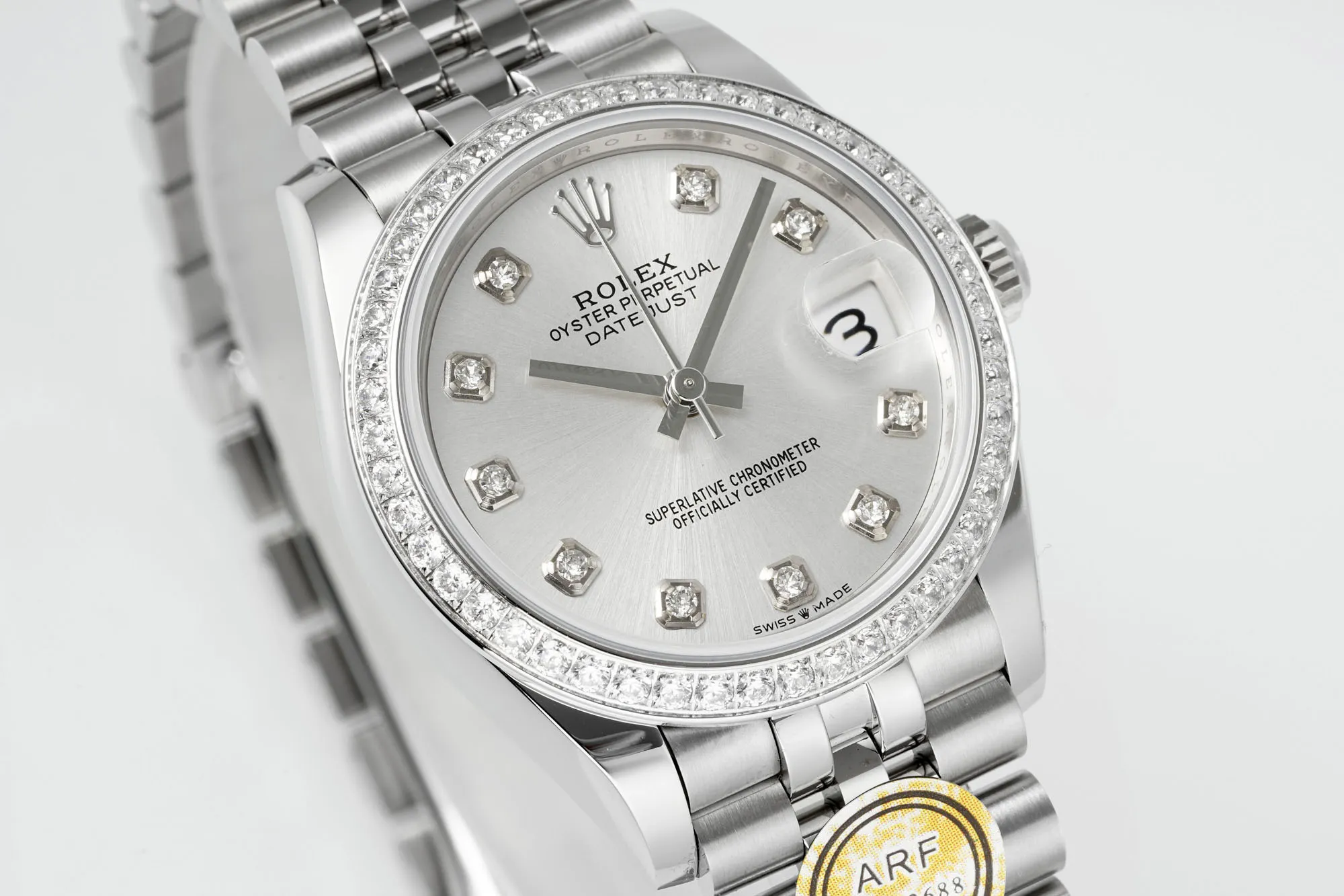 AR Factory Rolex Datejust 31mm Stainless Steel White Dial Diamond Bezel Jubilee Bracelet Women’s Watch Durable 246