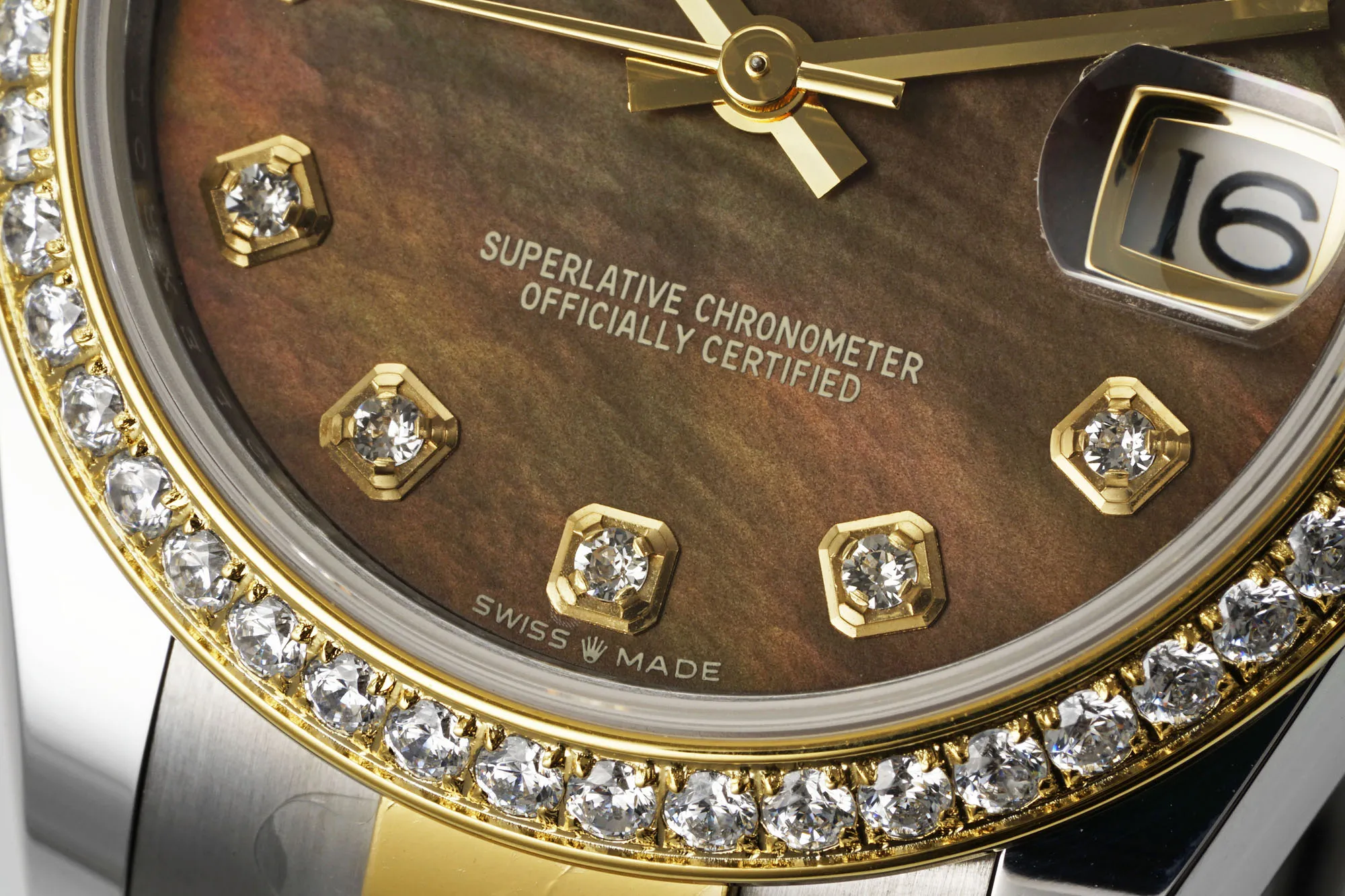 Resilient AR Factory Rolex Lady-Datejust Chocolate Dial Diamond Bezel Two-Tone Stainless Steel and Yellow Gold Watch 189