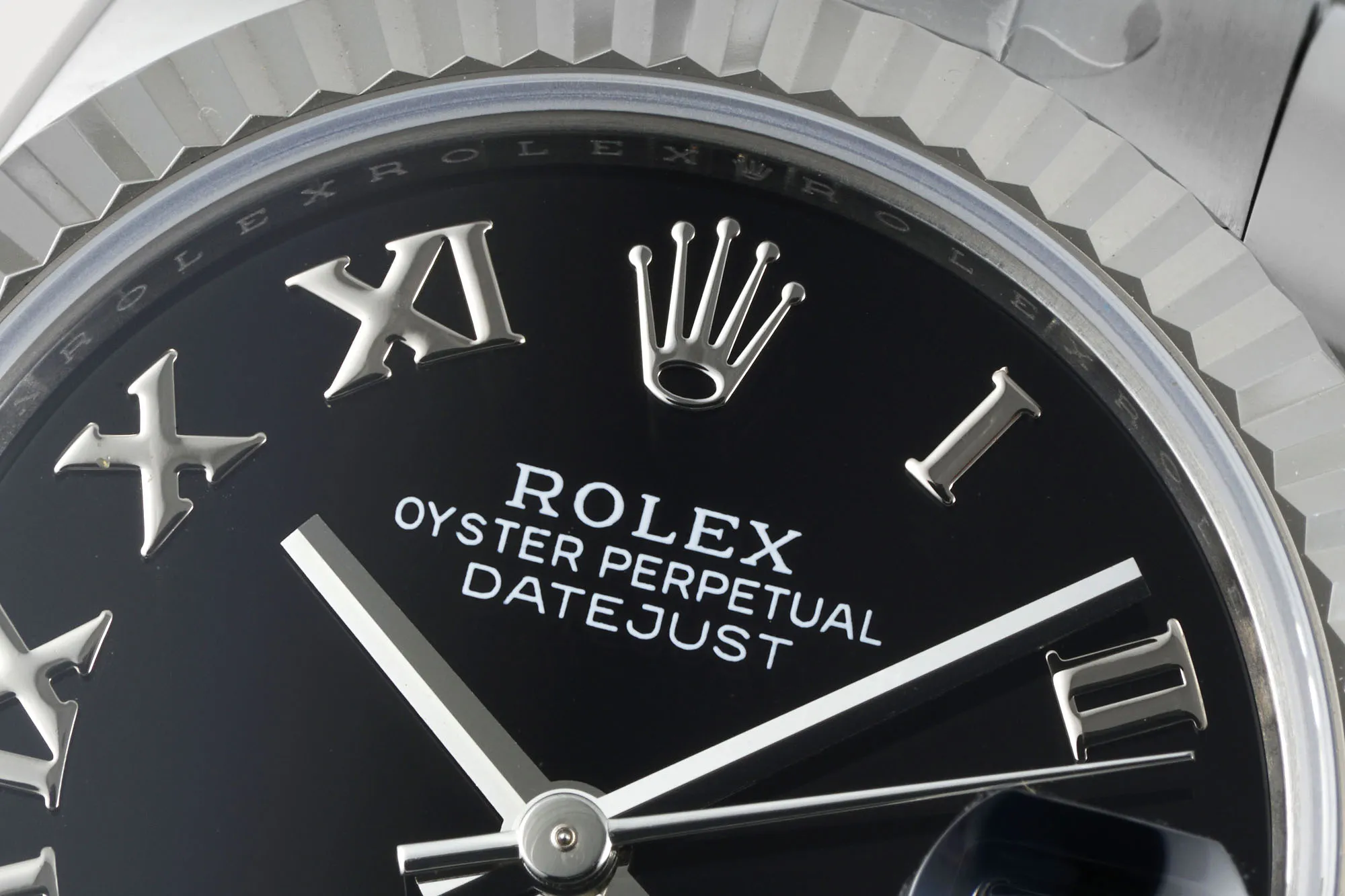 AR Factory Rolex Datejust Stainless Steel Black Dial Roman Numerals Fluted Bezel Automatic Men’s Watch MoistureWicking 4953